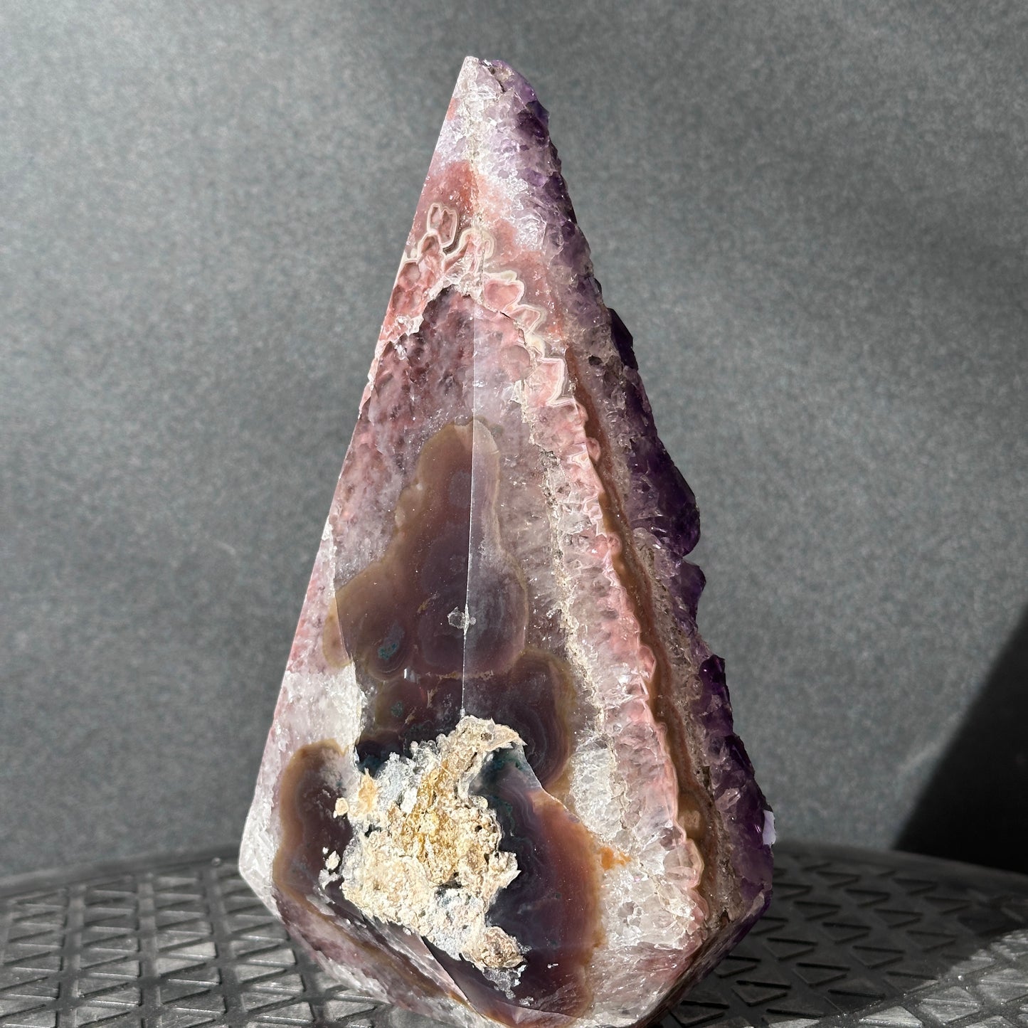 Collector Grade Brazilian Imperial Amethyst Crystal Point – Deep Purple