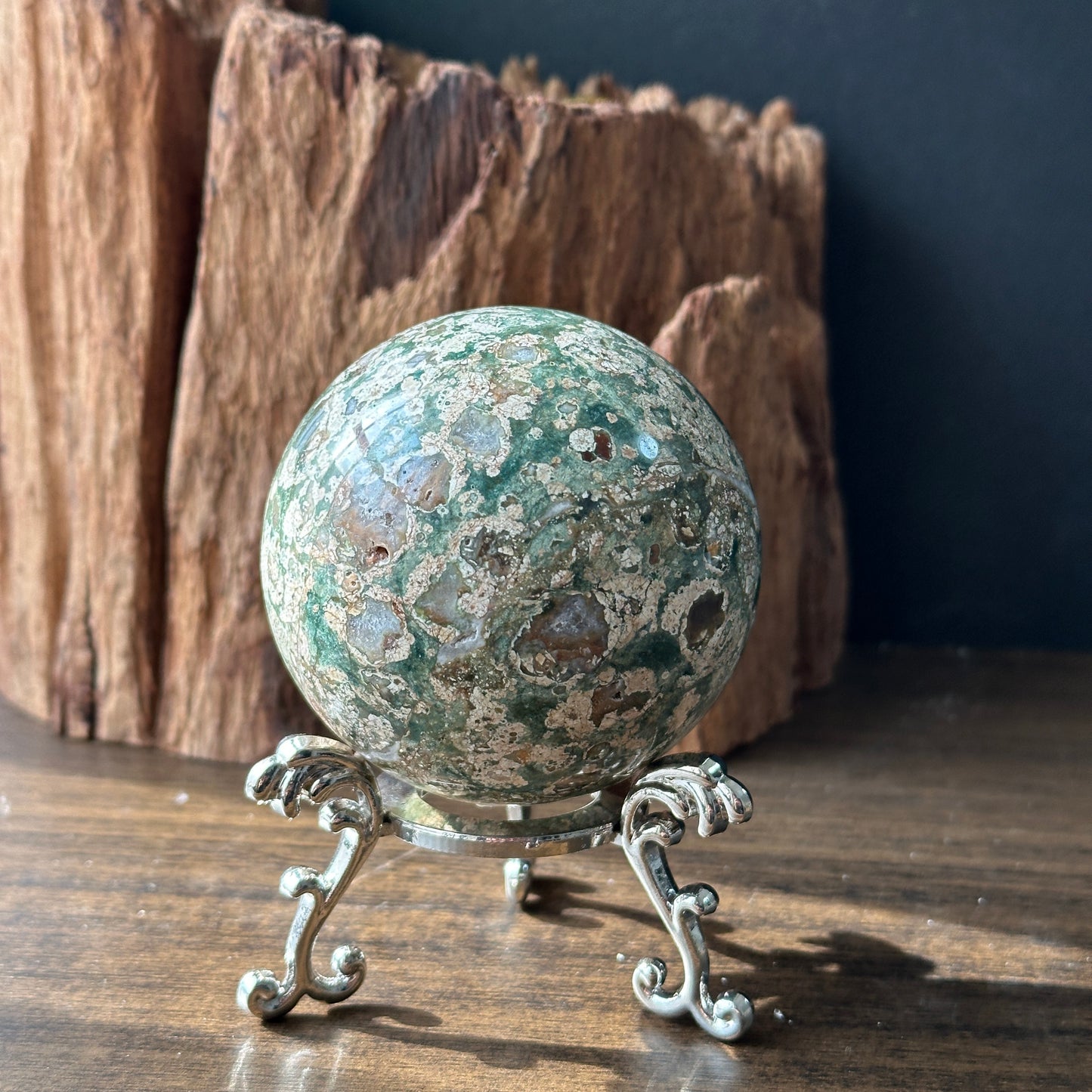 Cherry Blossom Agate Sphere
