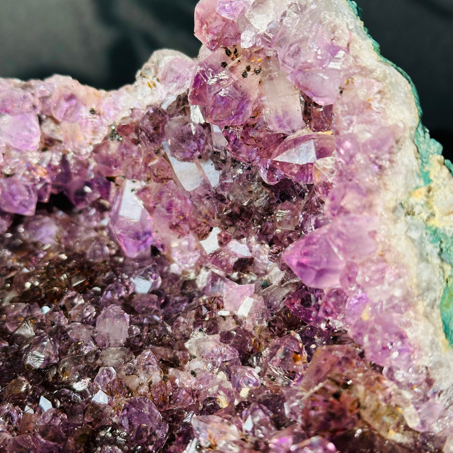 Uruguayan Amethyst Titanium Crystal Raw Stone Decor Object
