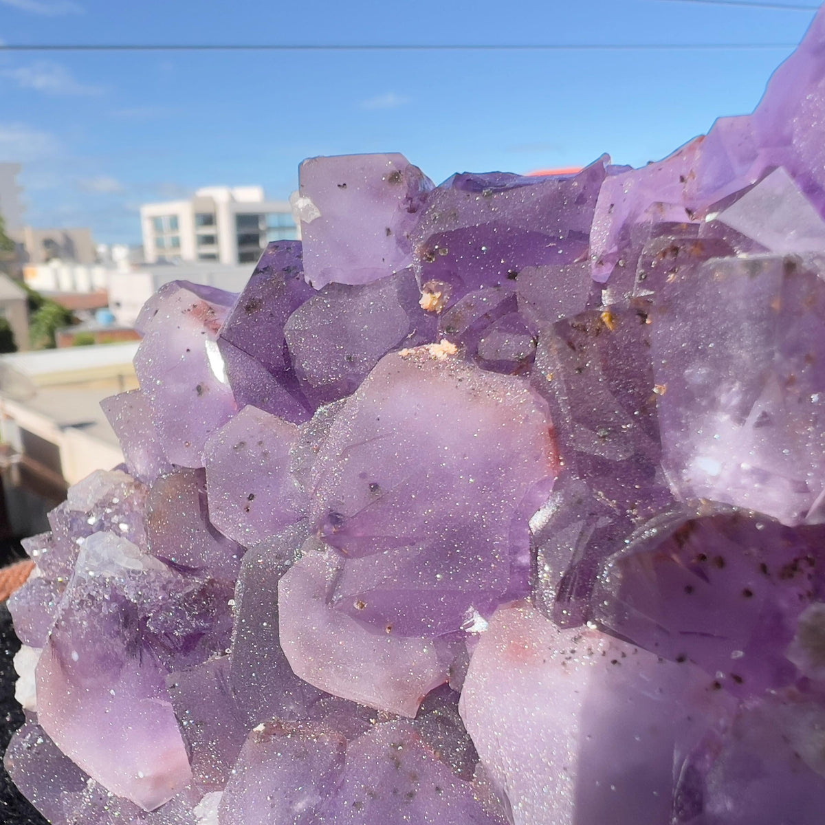 Raw Deep Purple Amethyst Cluster, Sugar Amethyst Druzy Specimen, Large Dark Crystal Decor, Healing Stone, Exact Brazilian Crystal 2.95lb - view 10