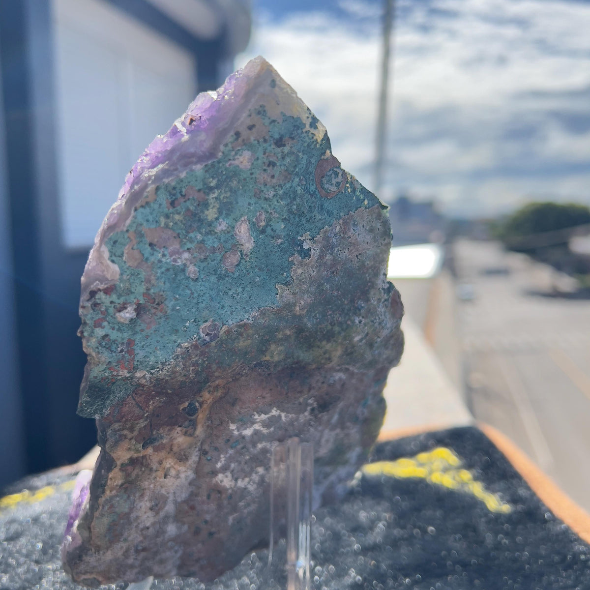Raw Amethyst Cluster with Calcite, Sugar Amethyst Druzy Specimen, Large Purple Crystal Decor, Healing Stone, Exact Brazilian Crystal 1.95lb - view 10