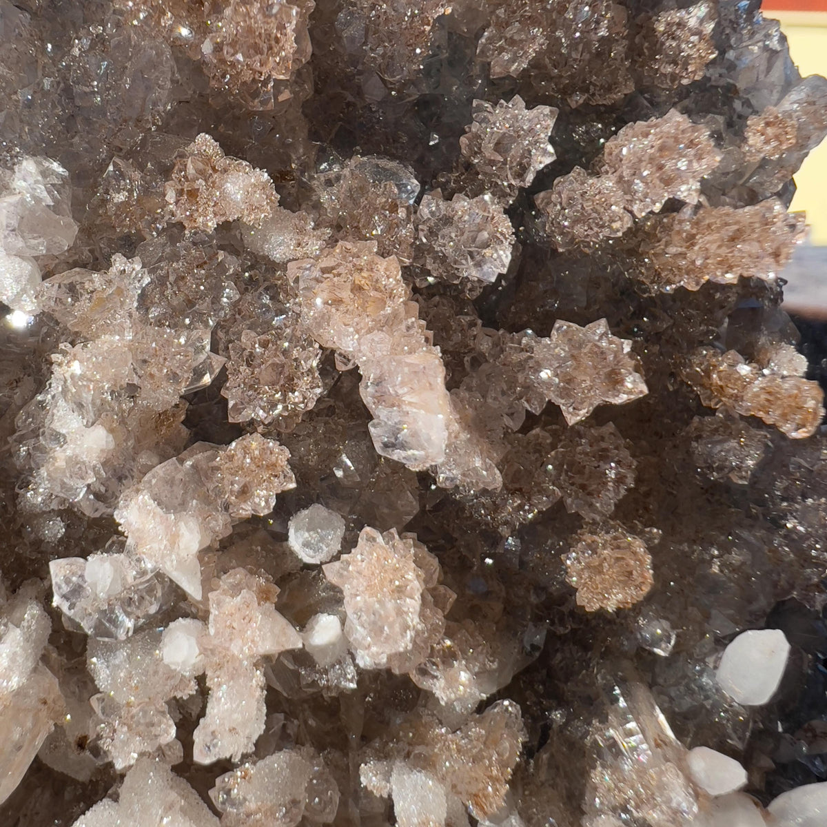 Rare Amethyst Calcite Symbiosis Cluster, Small Purple Crystal Specimen, Unique Natural Decor, Exact Brazilian Healing Stone 1.12lb - view 10