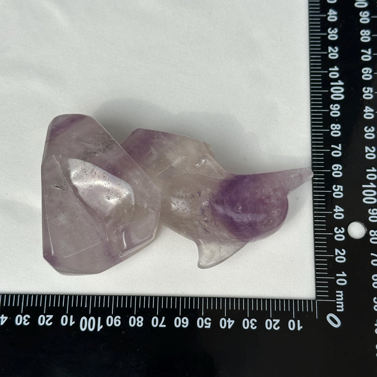 Deep Purple Amethyst JUMPING DOLPHIN Sculpture on Wave Base, Hand-Carved Gemstone Ocean Spirit Animal Totem, Altar Decor Exact Specimen - view 9