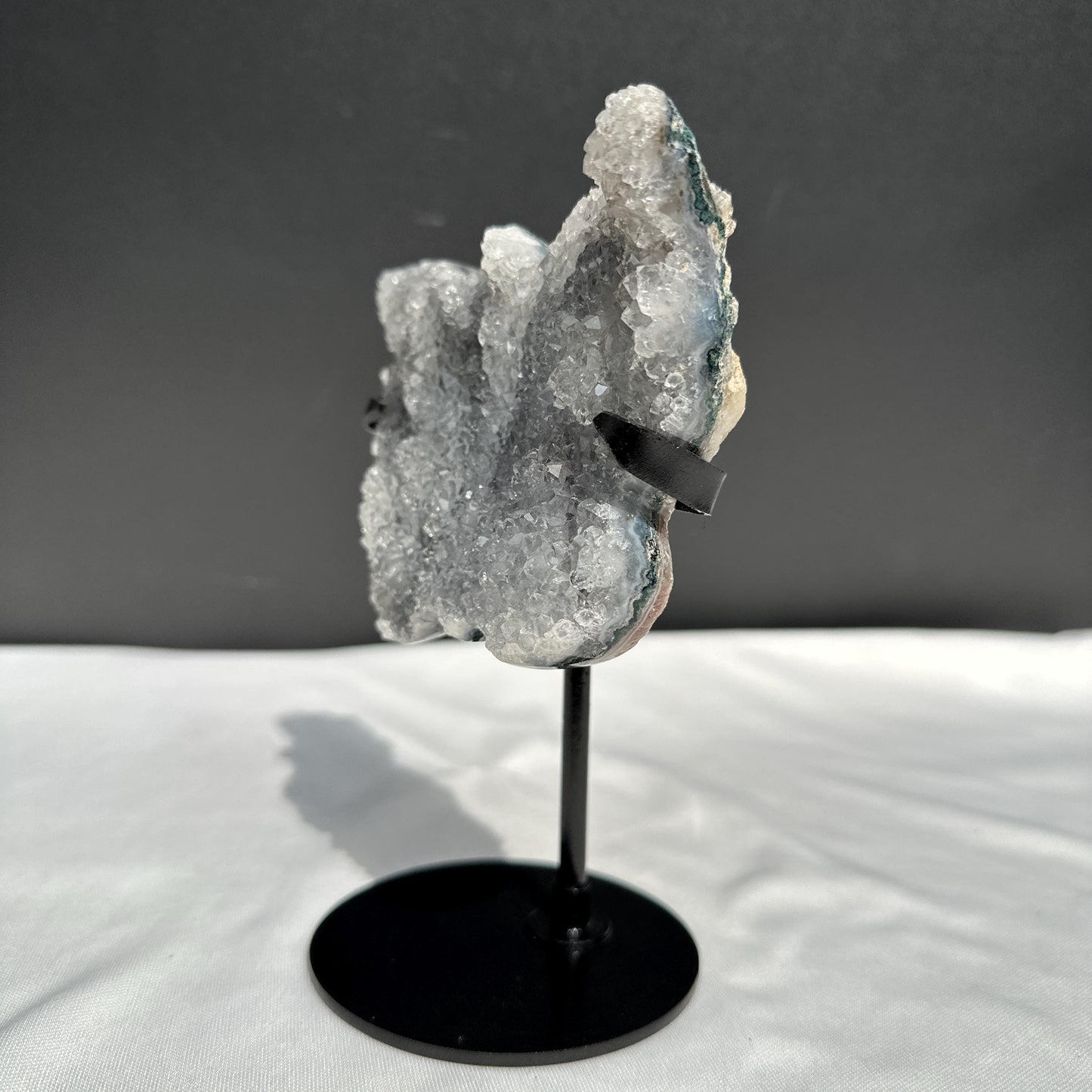 Amethyst Crystal Butterfly on Custom Metal Stand, Original Design Brazilian Geode Wings, Purple Quartz Decor Exact Specimen 1.1lb