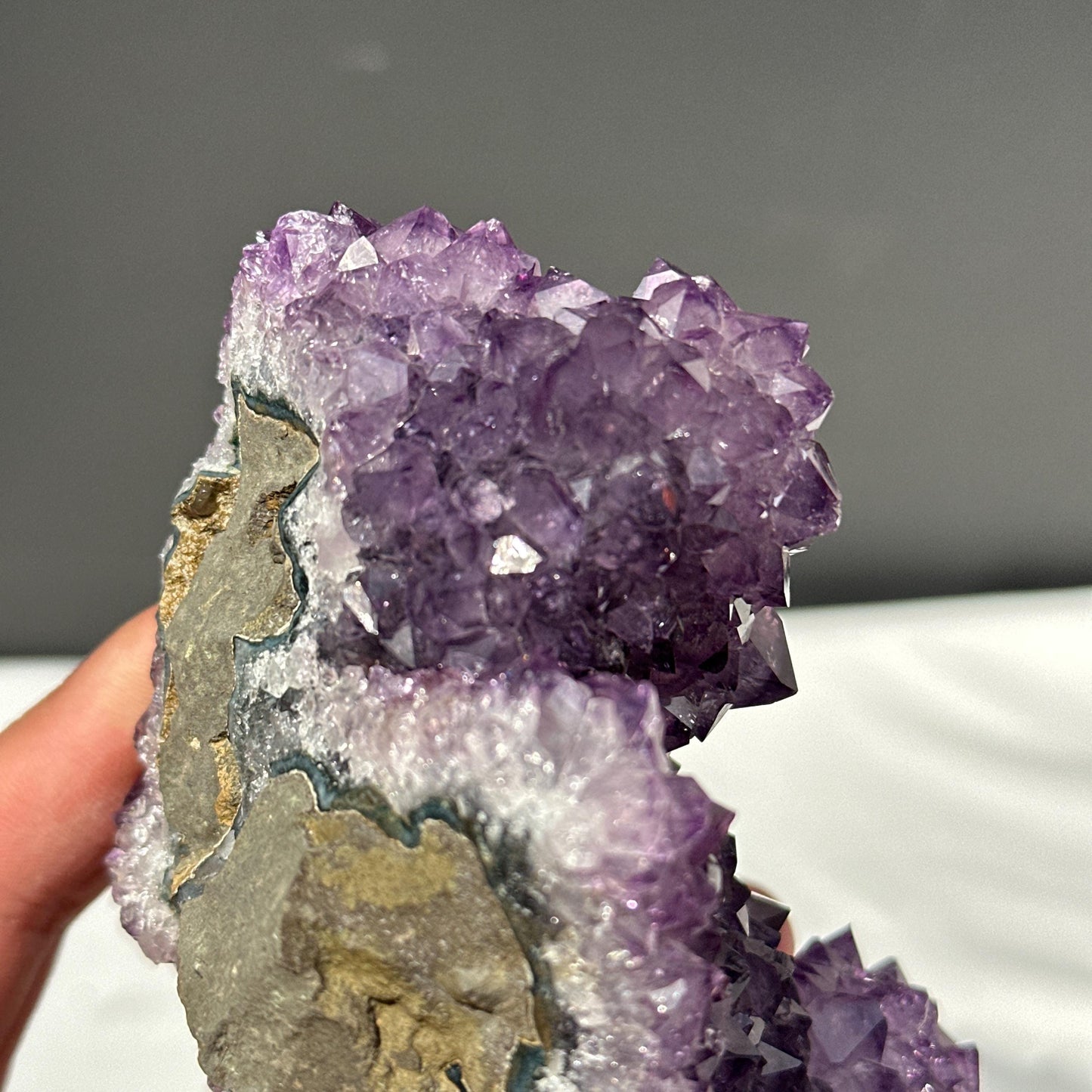 Unique Cactus Shape Amethyst Cluster, Raw Brazilian Purple Quartz Geode, Cut Mineral Specimen, Standing Crystal Decor Exact 1.9oz