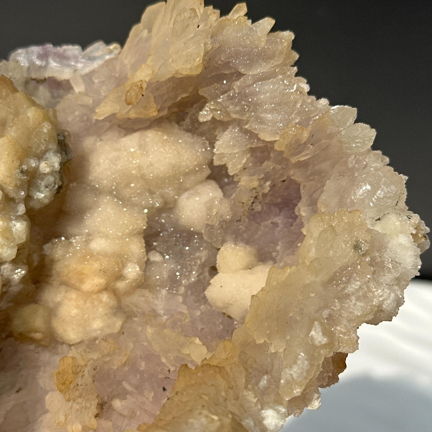 Rare Phantom Quartz Sugar Druzy Nest, Polished Brazilian Botryoidal Crystal Bowl, Raw Mineral Specimen Exact 2.2lb - view 10