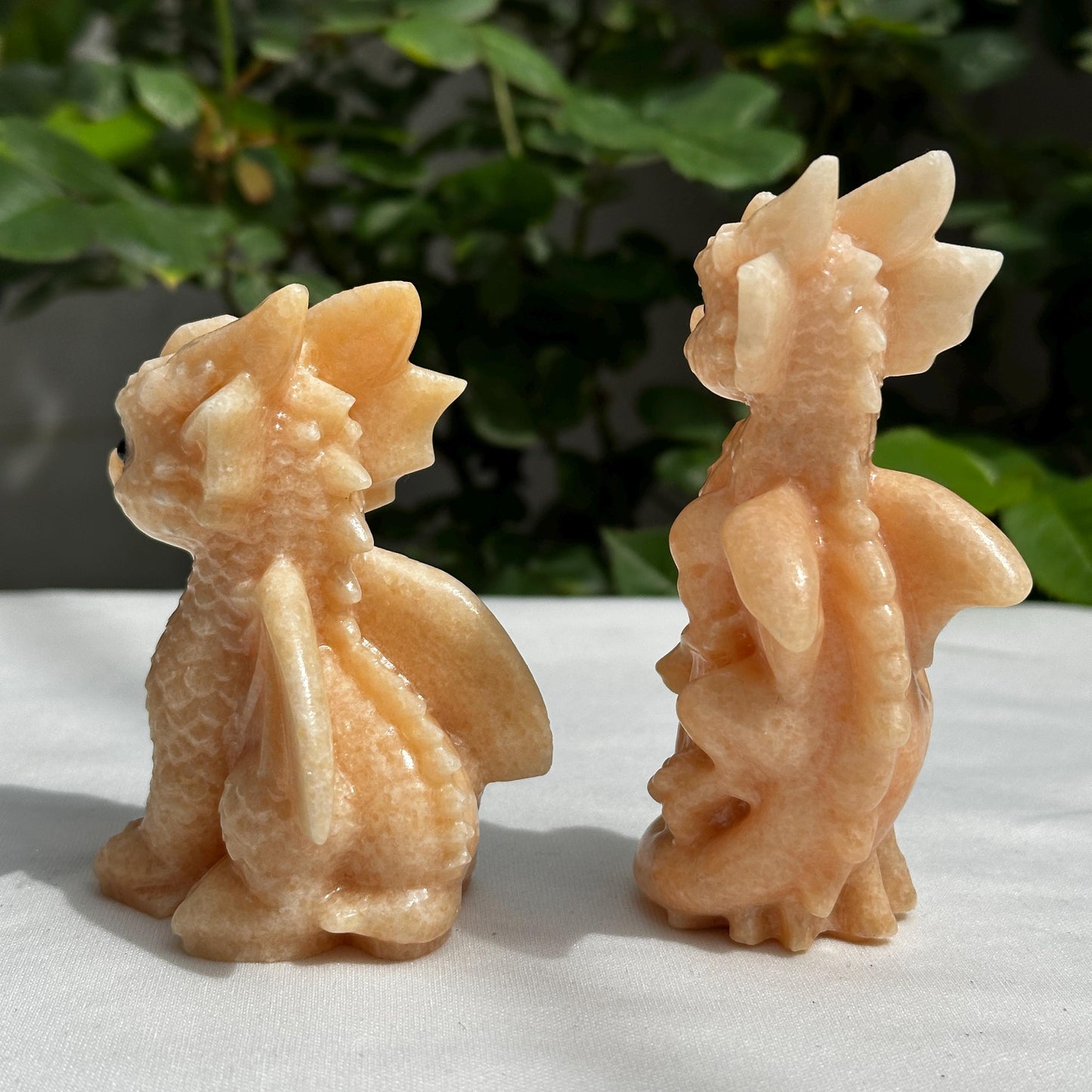 Cute Baby Dragon Carving, Natural Calcite & Picture Jasper Crystal Dragon Statue, Fantasy Decor Desk Pet Pick Exact Standing or Sitting