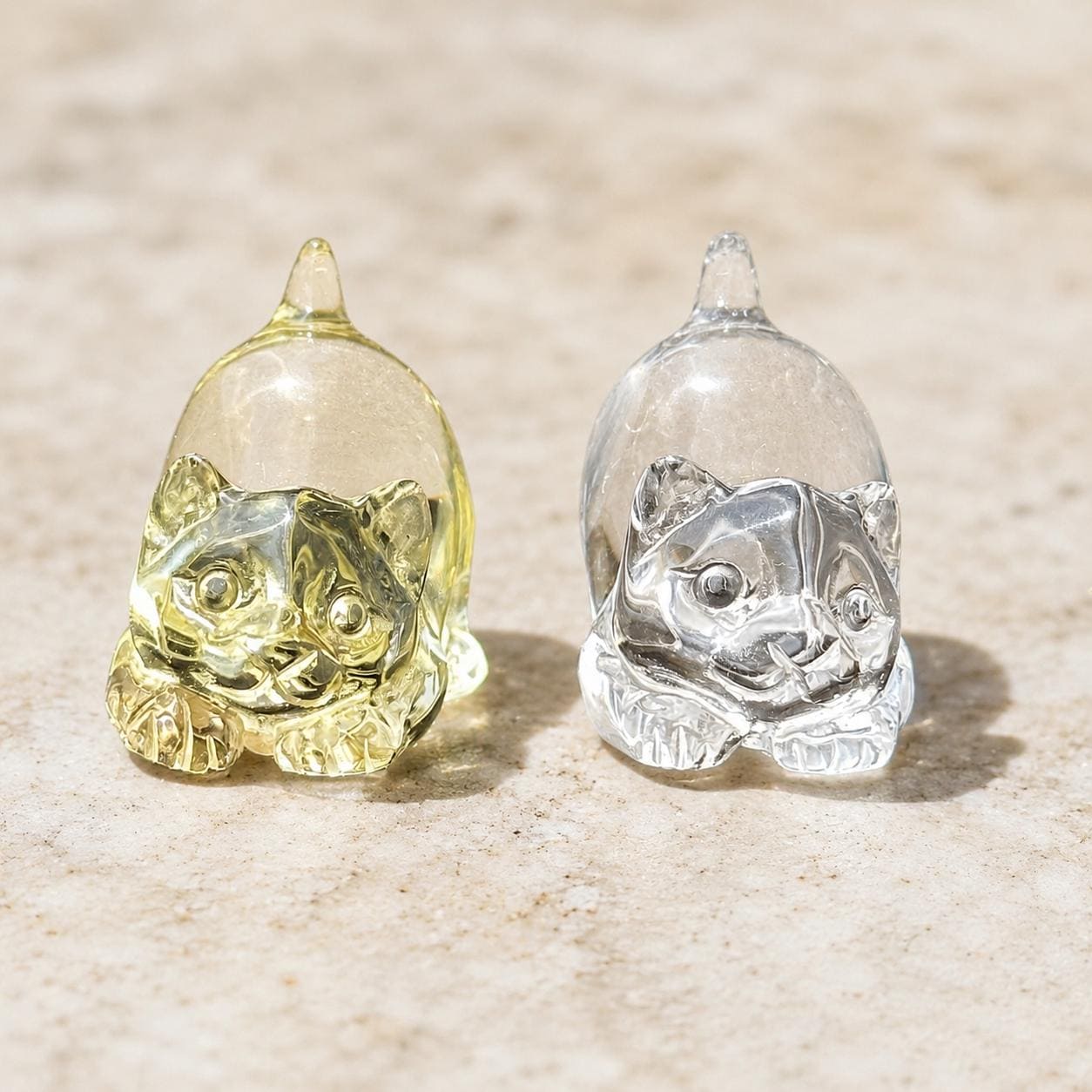 Crystal Animal Carving, Clear Quartz Citrine Cat Dog Owl Figurine, Small Crystal Pet Decor Gift