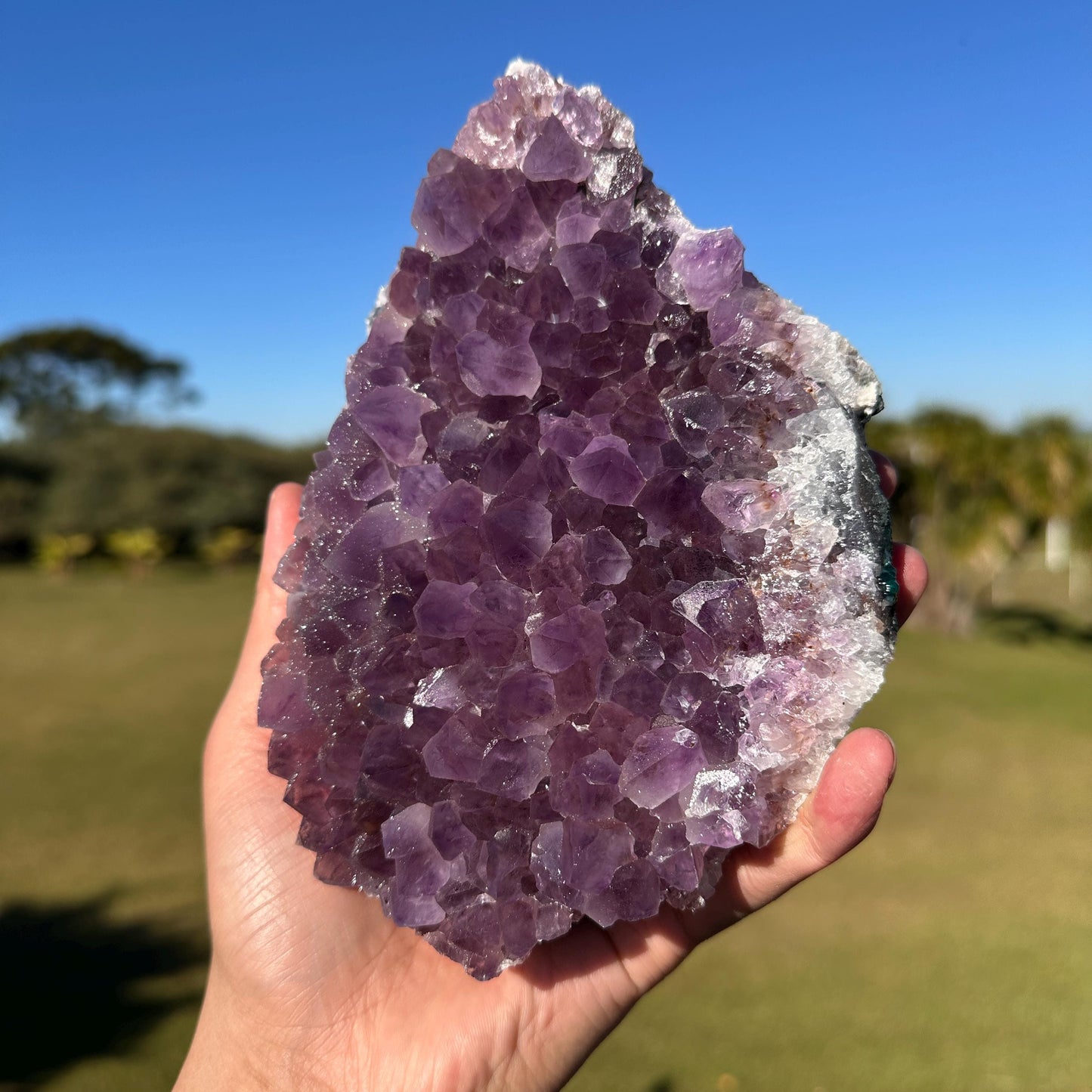 Brazilian Sugar Amethyst Druzy Specimen, Sparkly Purple Raw Crystal, Natural Amethyst Display Stone One of a Kind