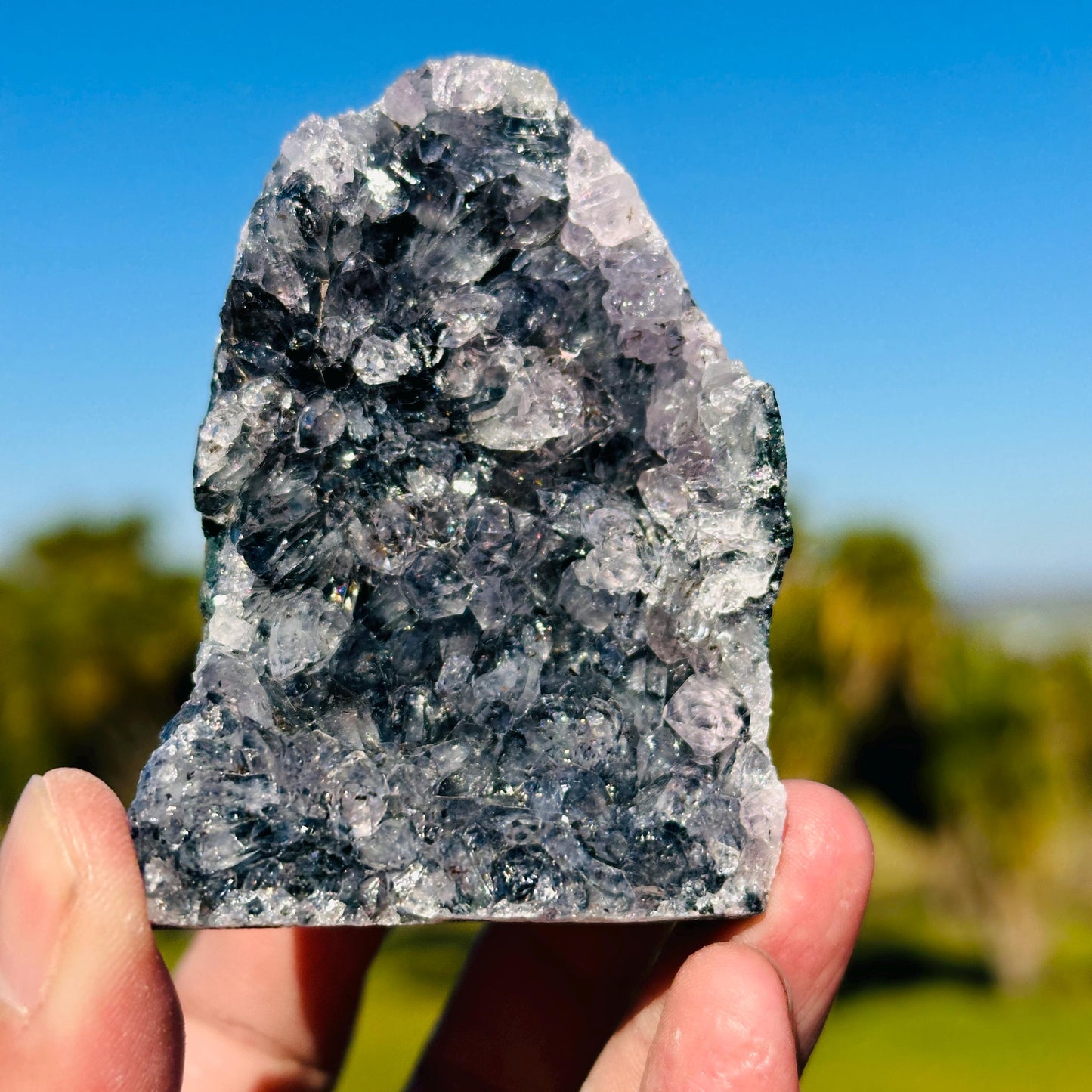 Brazilian Lodolite Quartz Raw Specimen, Scenic Garden Quartz Crystal, Natural Collector Stone Pick Exact A-B - view 9