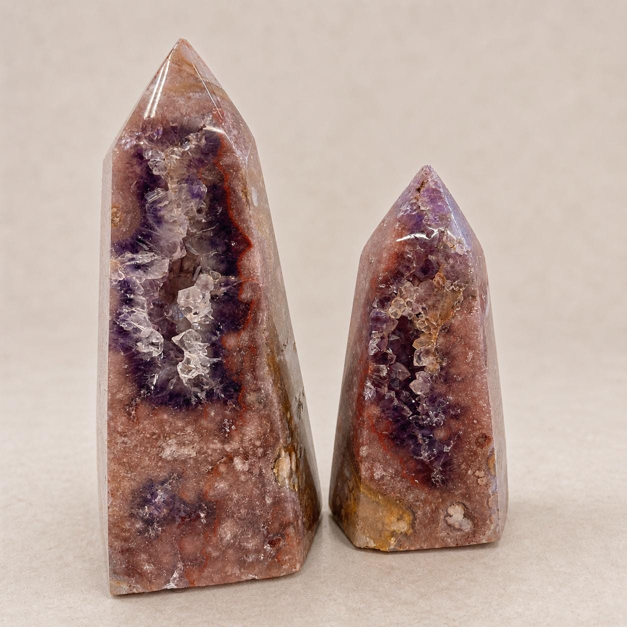 Brazilian Pink Amethyst Tower with Purple Amethyst, Crystal Point, Exact Specimen - view 9