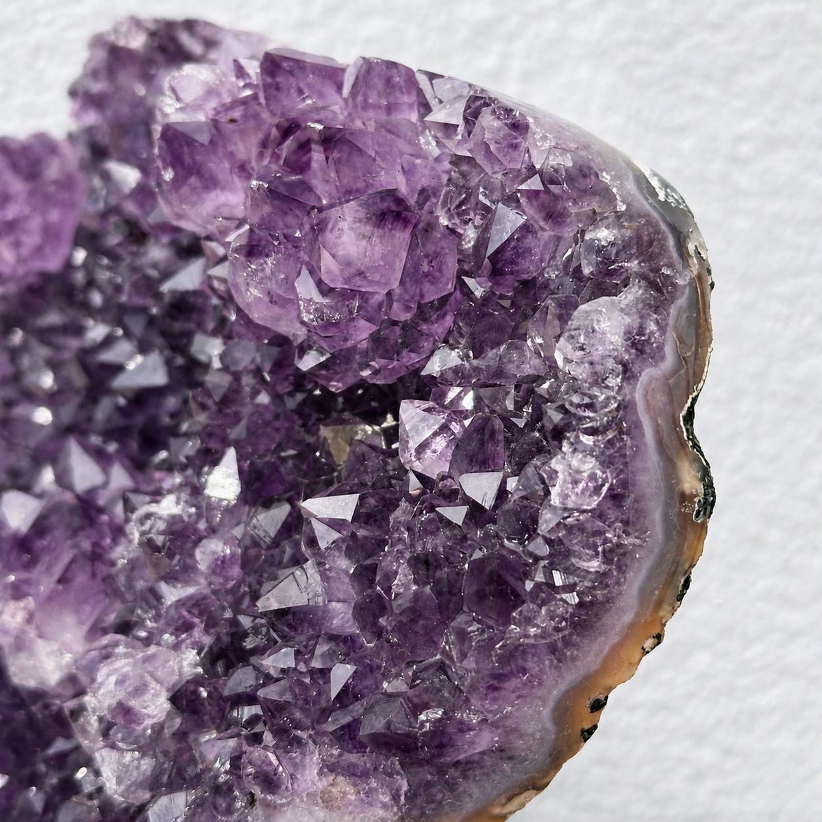 Brazilian Amethyst Heart, Purple Druzy Crystal Display, Exact Specimen - view 10
