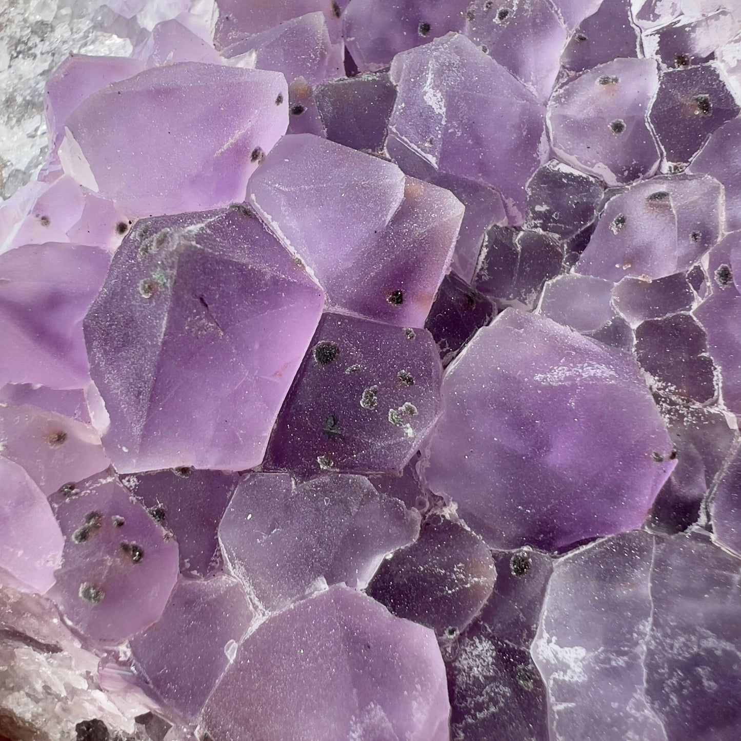 Raw Amethyst Cluster with Calcite, Sugar Amethyst Druzy Specimen, Purple Crystal Decor, Healing Stone, Exact Brazilian Crystal 2.79lb