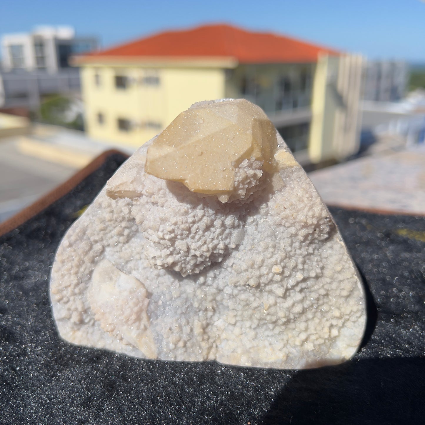 Brazilian White Sugar Amethyst with Calcite | Natural Gummy Amethyst Specimen | Sugar Druzy Crystal | One of a Kind