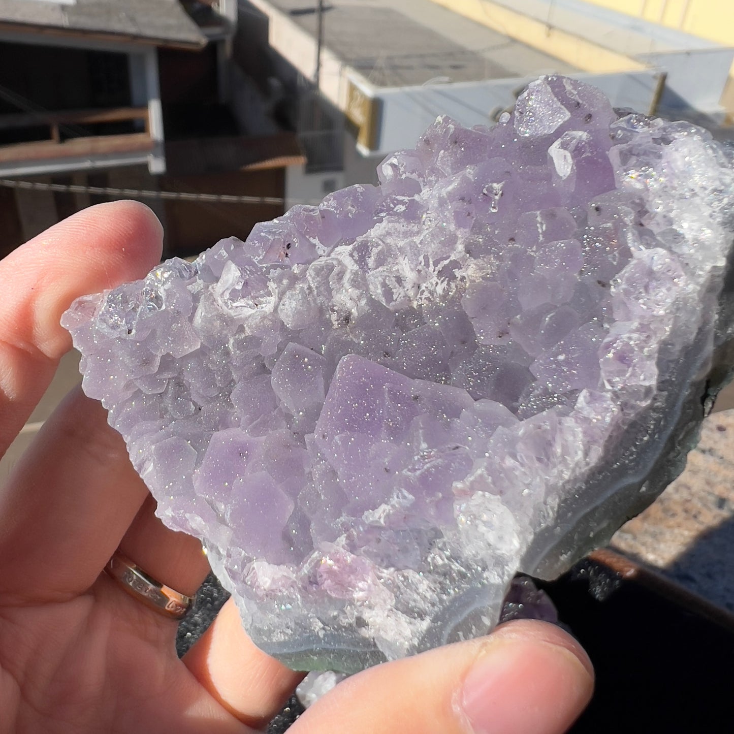 Set of 5 Raw Sugar Amethyst Crystals, Purple Druzy Specimen Lot, Brazilian Healing Stone Bulk, Exact Mineral Collection 1.28lb