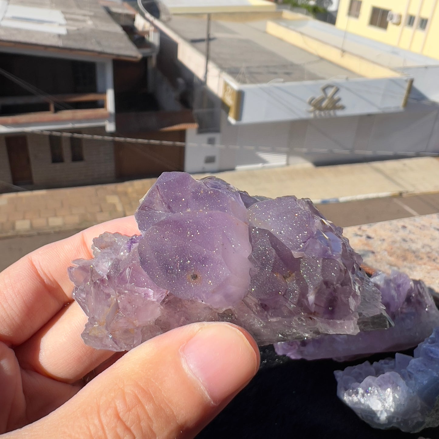 Set of 5 Raw Sugar Amethyst Crystals, Purple Druzy Specimen Lot, Brazilian Healing Stone Bulk, Exact Mineral Collection 1.28lb