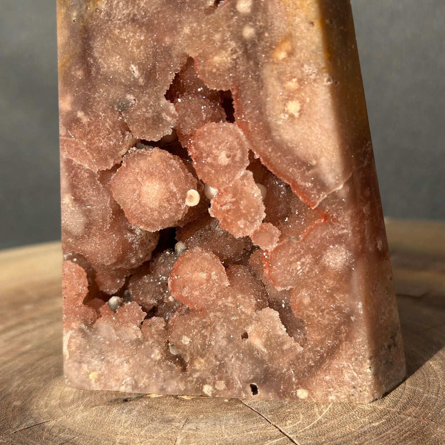 Natural Brazilian Pink Amethyst Druzy Tower – One of a Kind
