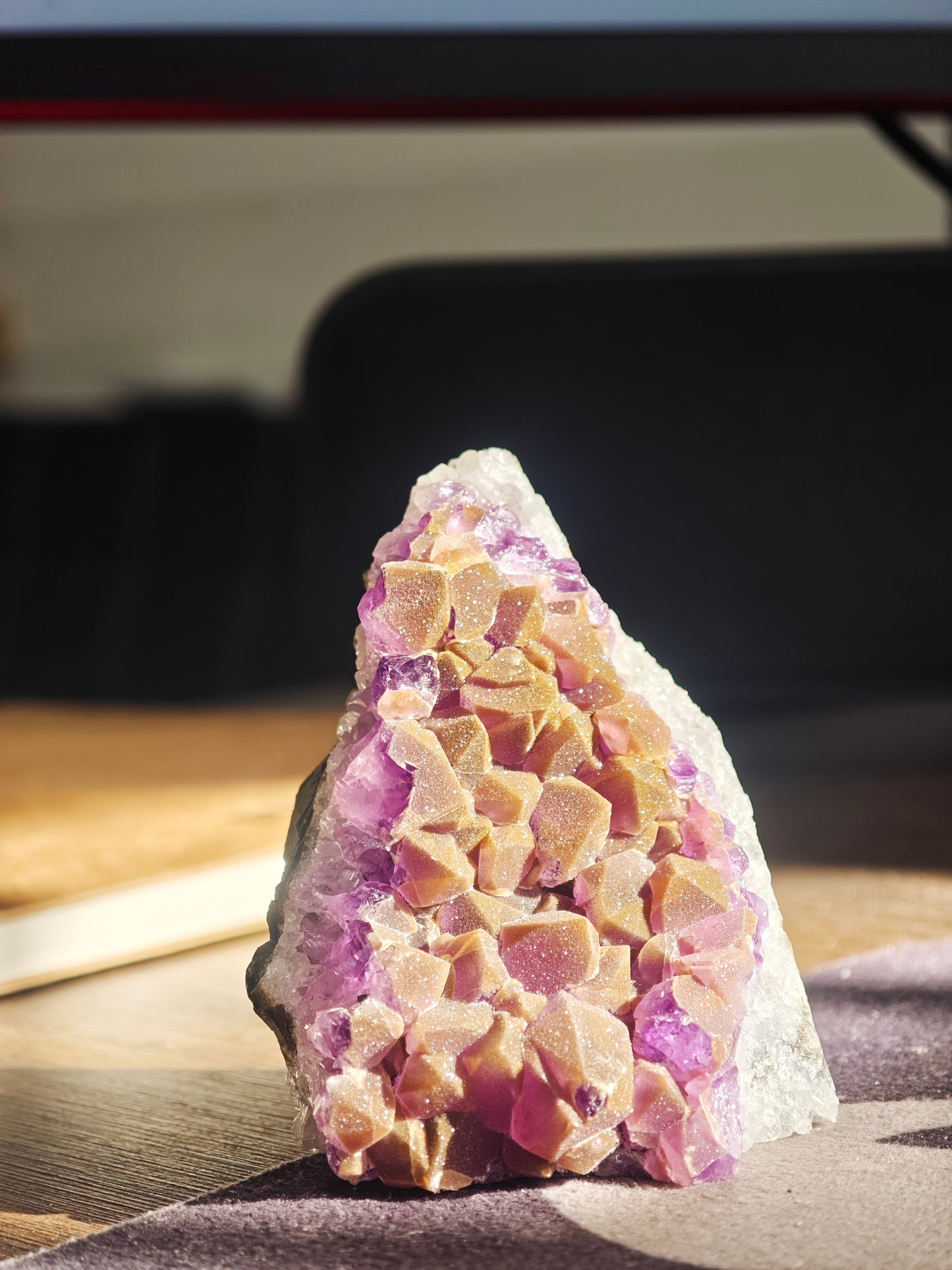 Natural Uruguayan Sugar Amethyst Crystal Town – Deep Purple