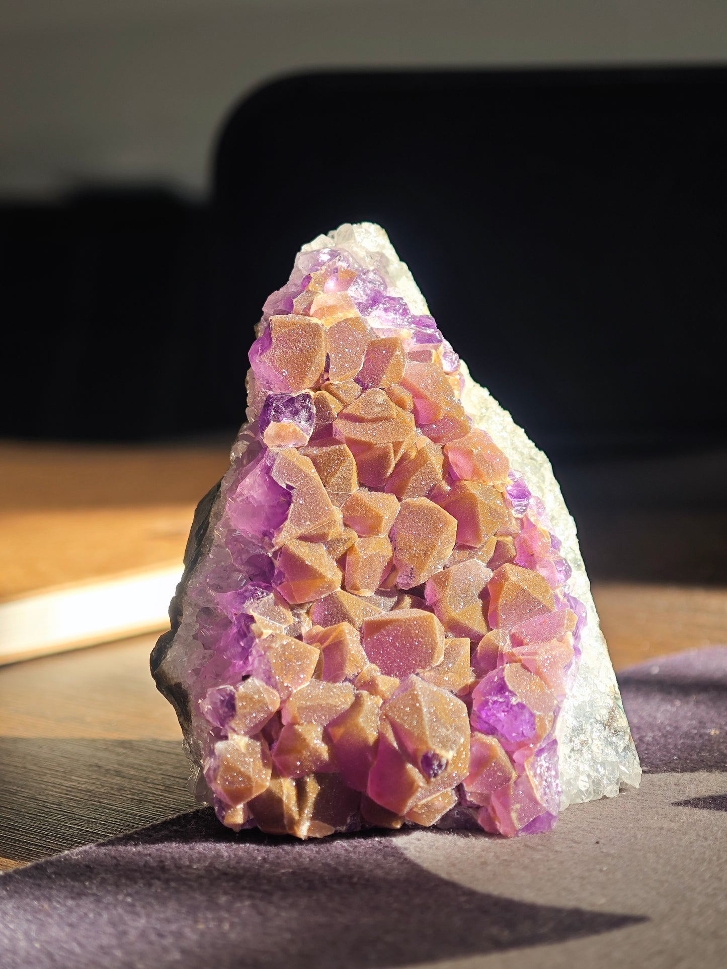 Natural Uruguayan Sugar Amethyst Crystal Town – Deep Purple