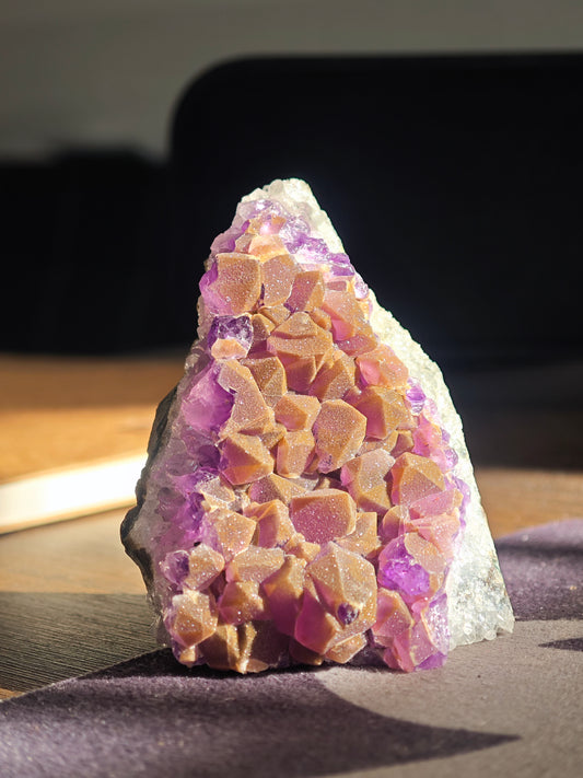 Natural Uruguayan Sugar Amethyst Crystal Town – Deep Purple