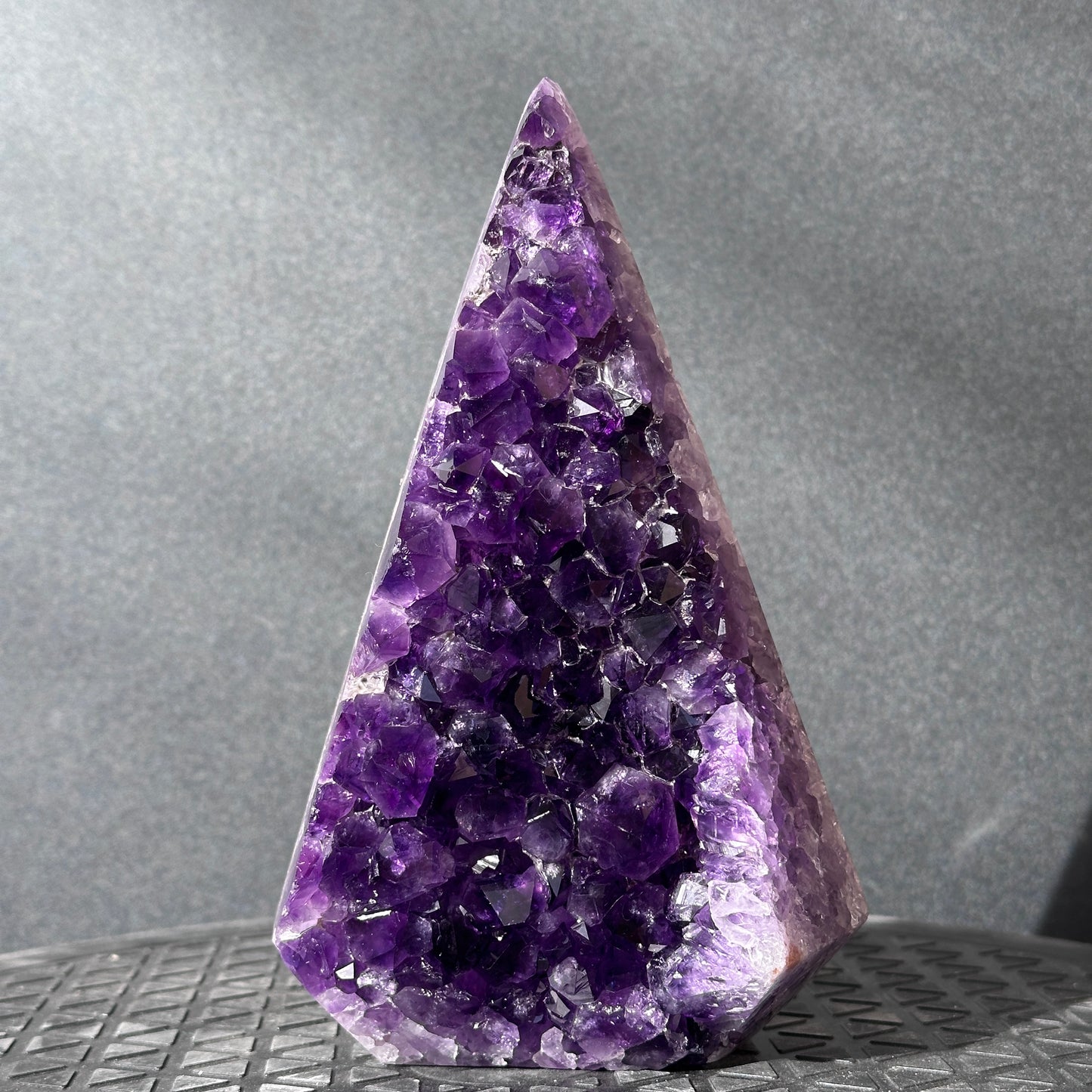 Collector Grade Brazilian Imperial Amethyst Crystal Point – Deep Purple