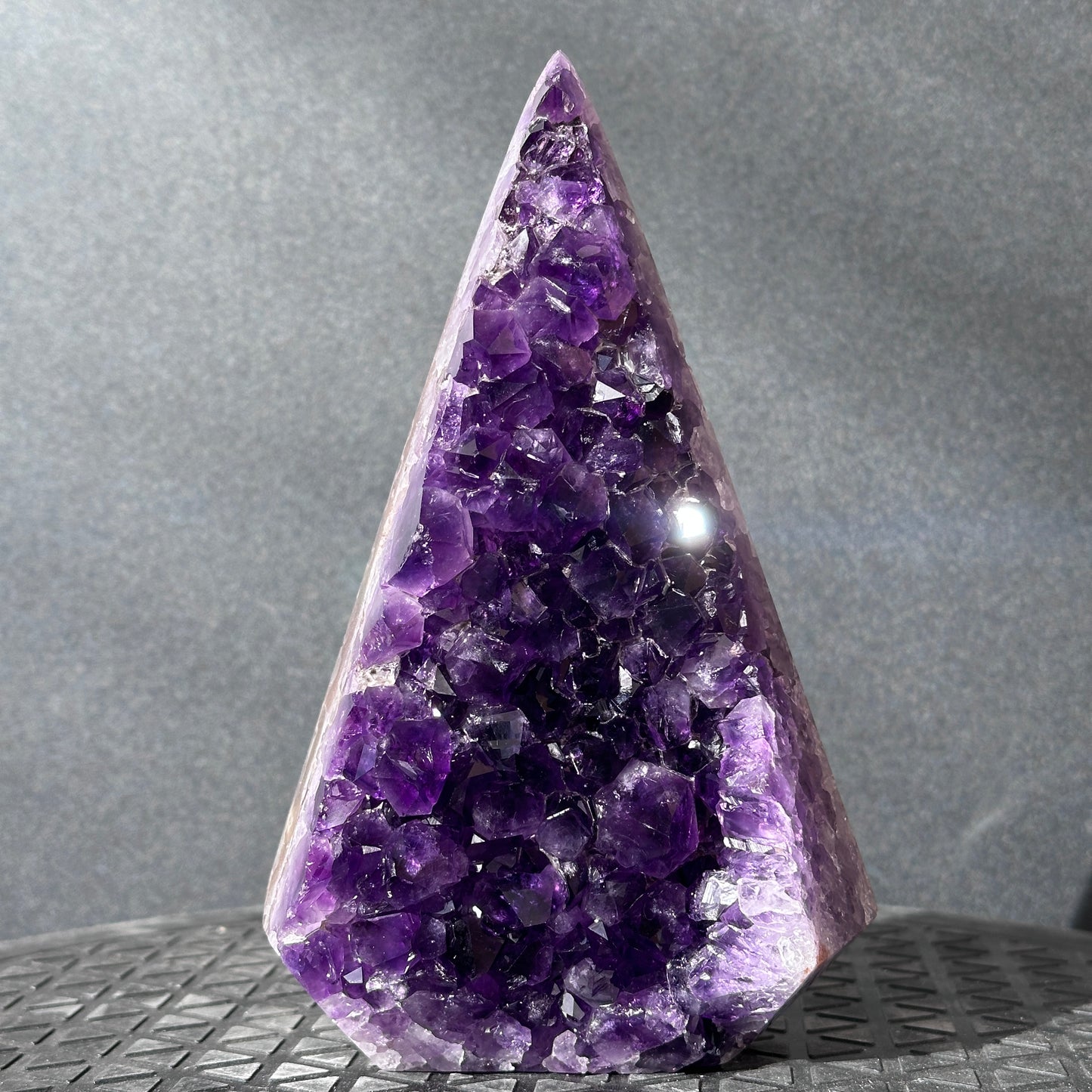 Collector Grade Brazilian Imperial Amethyst Crystal Point – Deep Purple