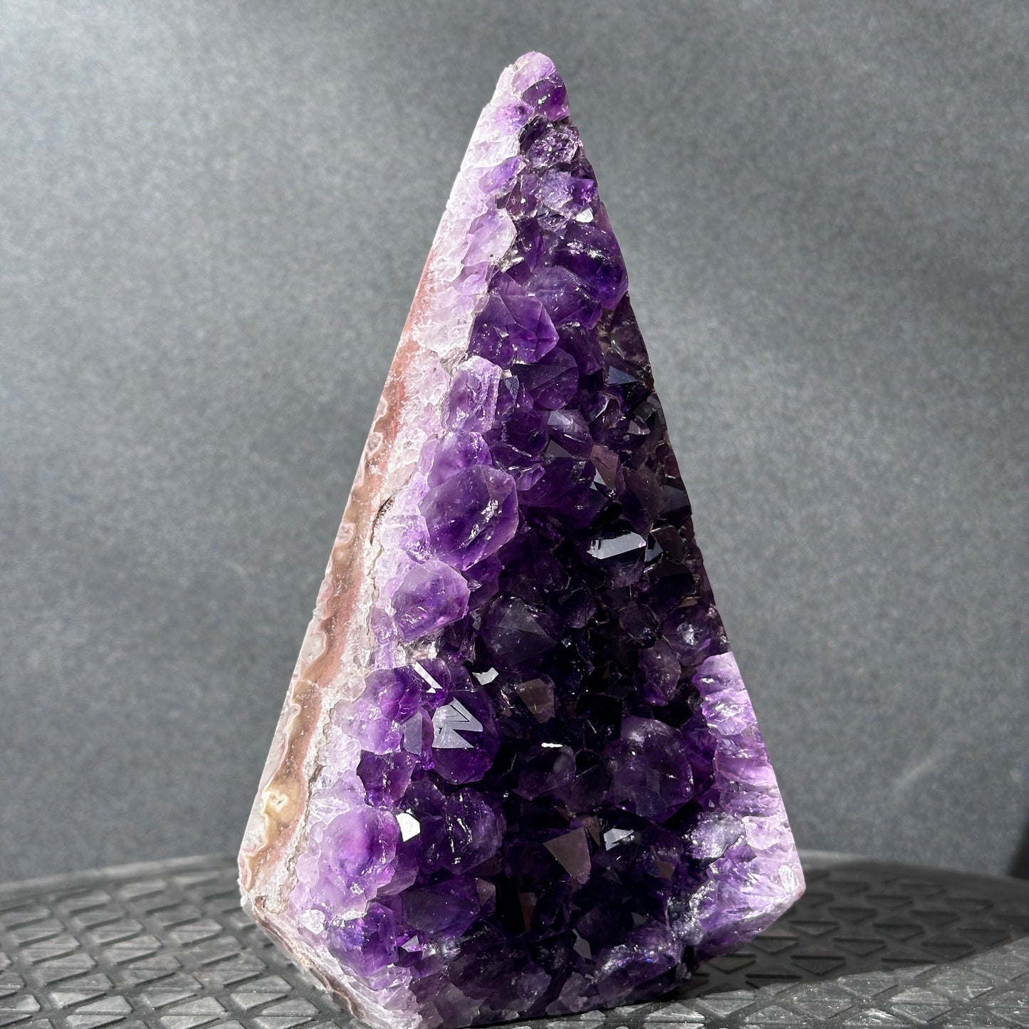 Collector Grade Brazilian Imperial Amethyst Crystal Point – Deep Purple