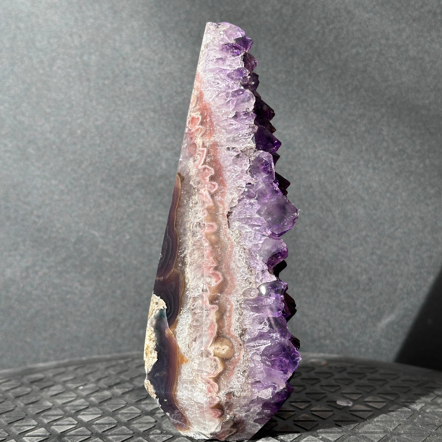 Collector Grade Brazilian Imperial Amethyst Crystal Point – Deep Purple