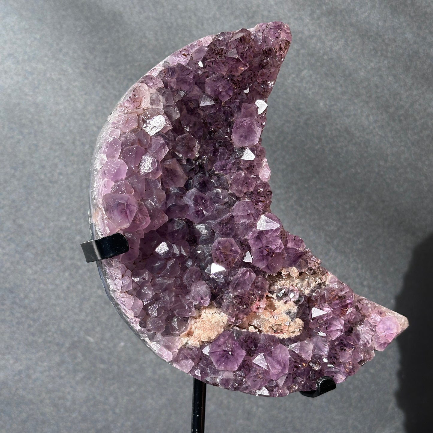 Collector Grade Brazilian Amethyst Moon – Titanium Quartz & Soft Sugar Formation