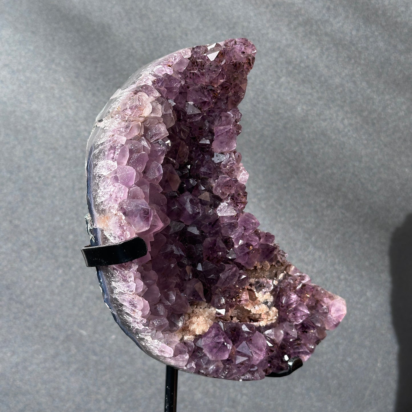 Collector Grade Brazilian Amethyst Moon – Titanium Quartz & Soft Sugar Formation