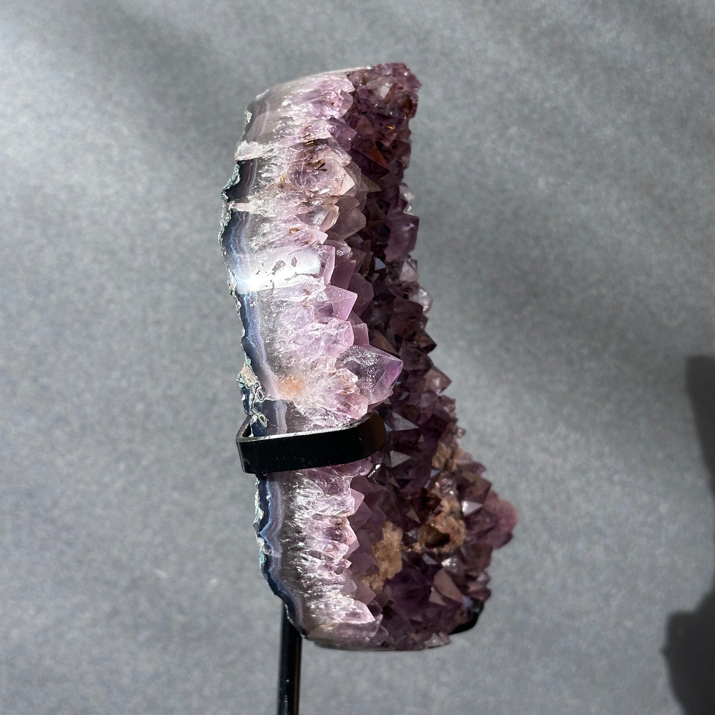 Collector Grade Brazilian Amethyst Moon – Titanium Quartz & Soft Sugar Formation