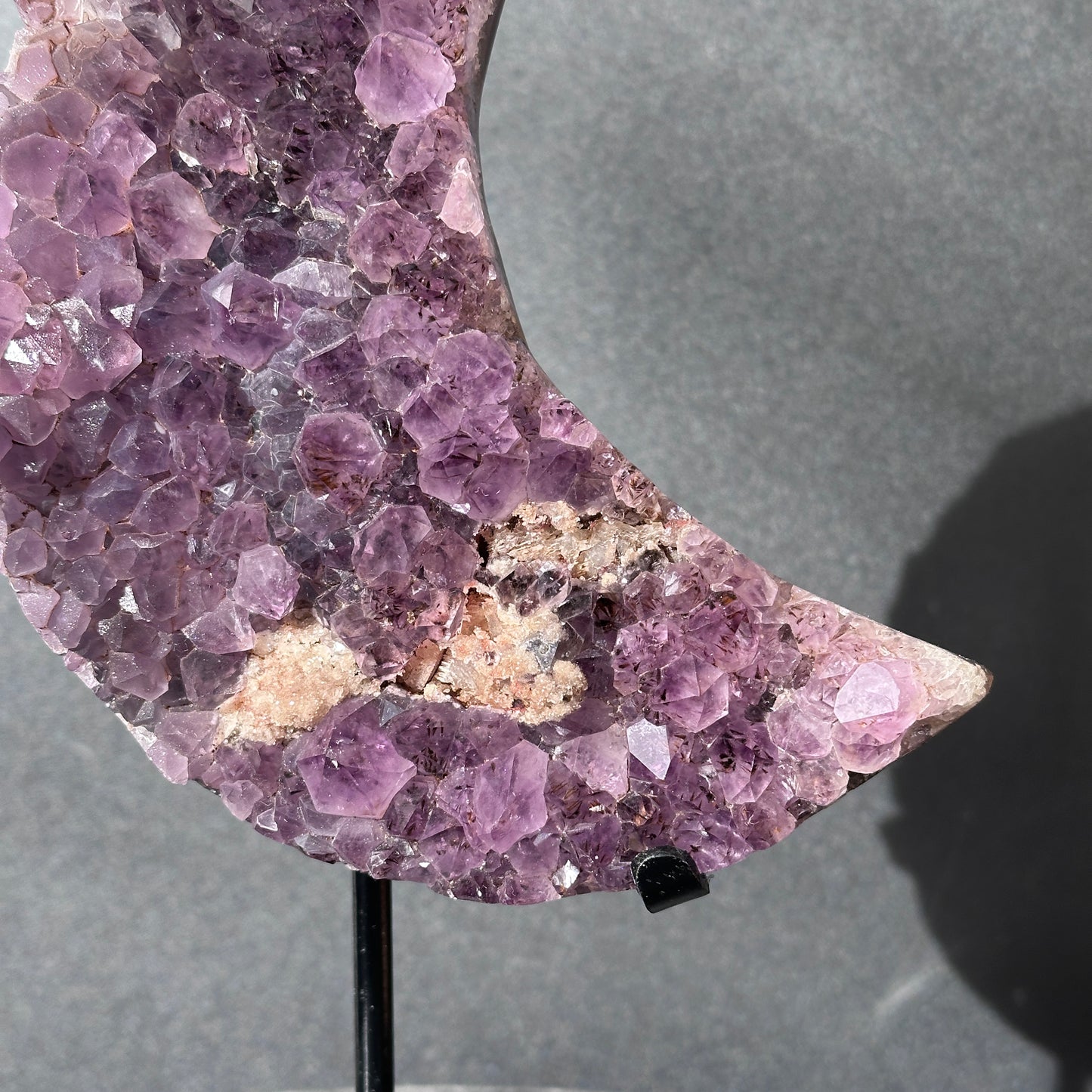 Collector Grade Brazilian Amethyst Moon – Titanium Quartz & Soft Sugar Formation