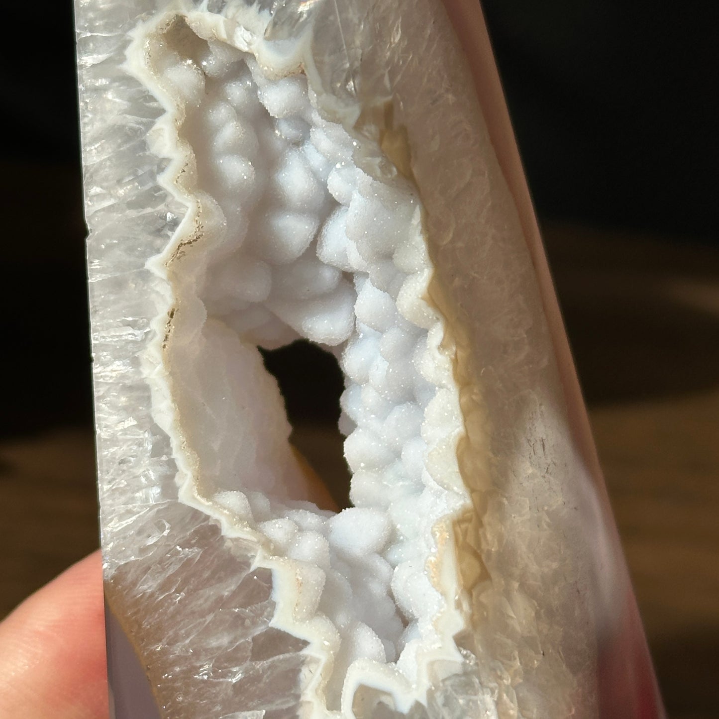 Brazilian Milky White Sugar Agate Crystal Towers – Triangle Shape (Set of 2)