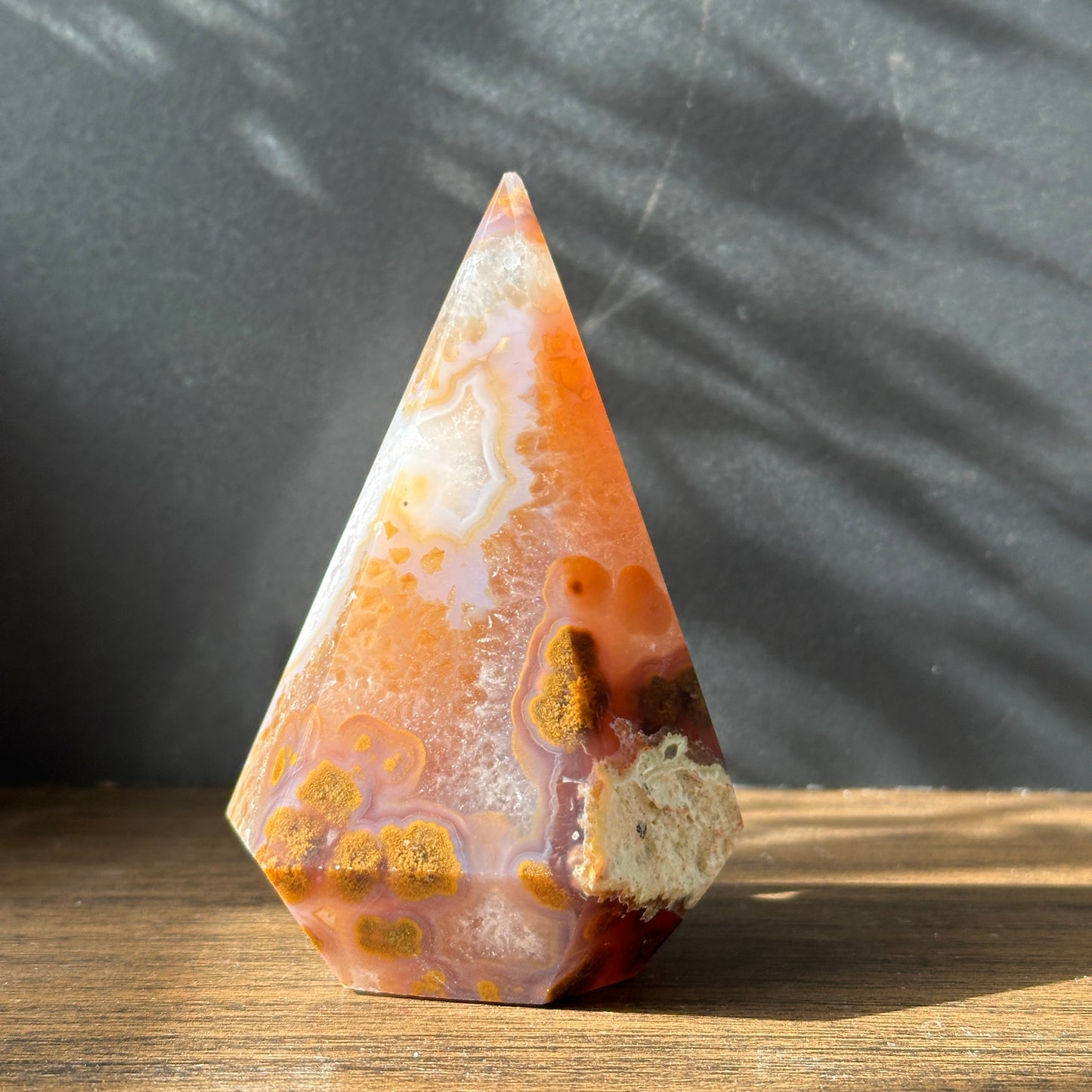 Brazilian Sugar Agate Geode Energy Tower