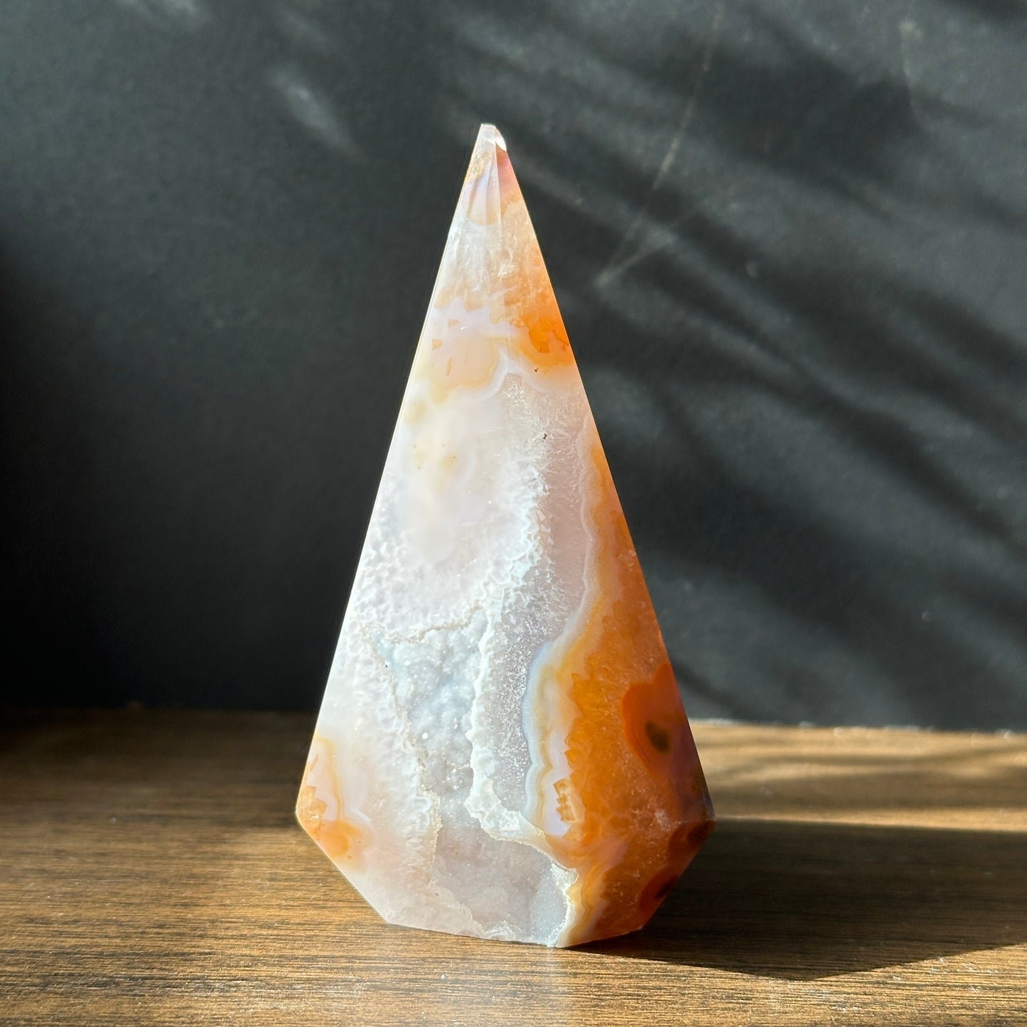 Brazilian Sugar Agate Geode Energy Tower