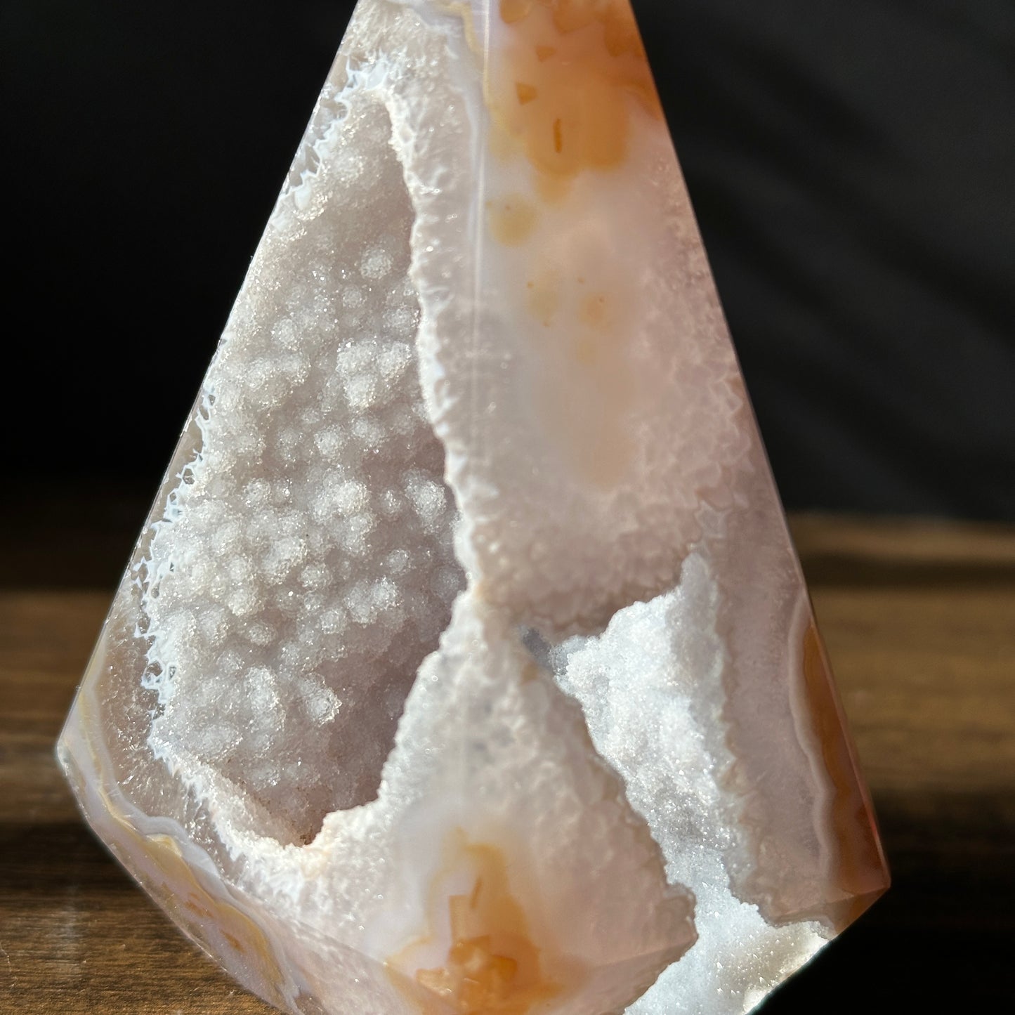 Brazilian Sugar Agate Geode Energy Tower