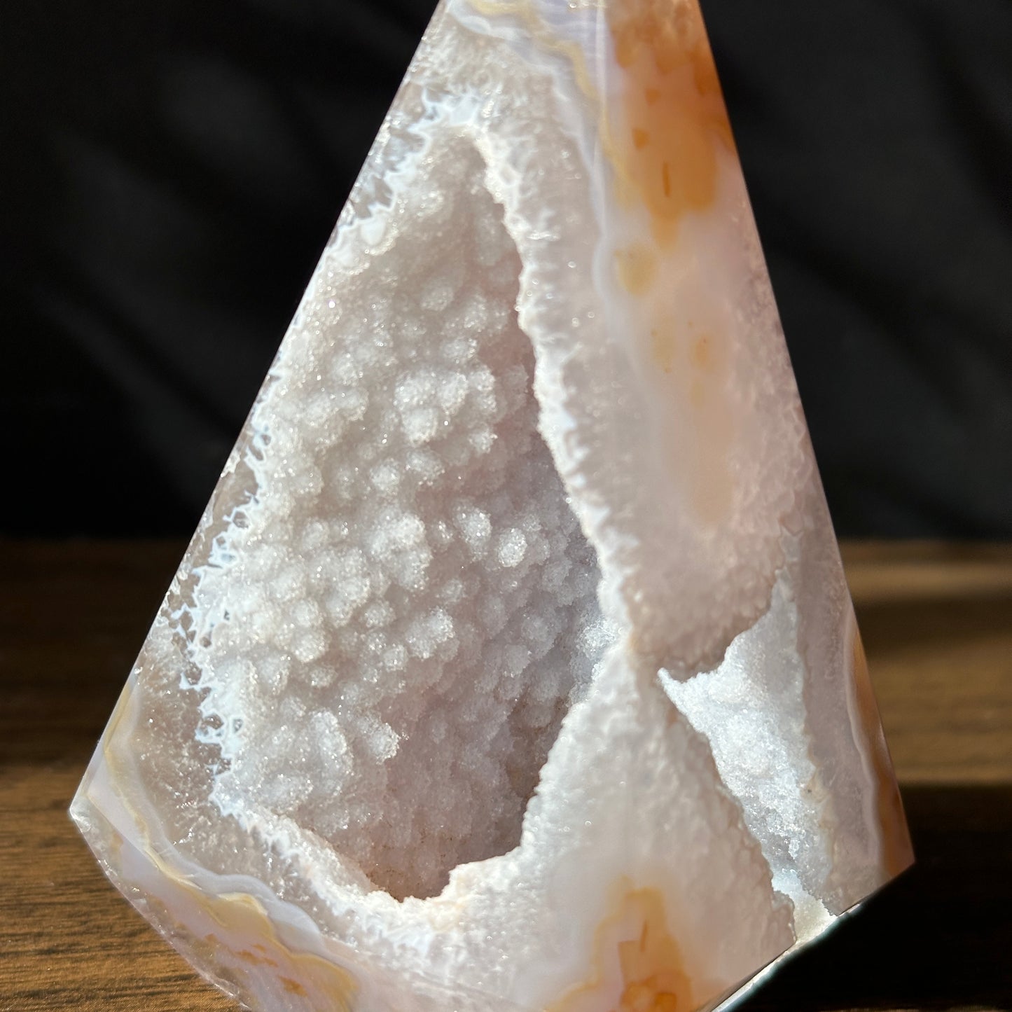 Brazilian Sugar Agate Geode Energy Tower