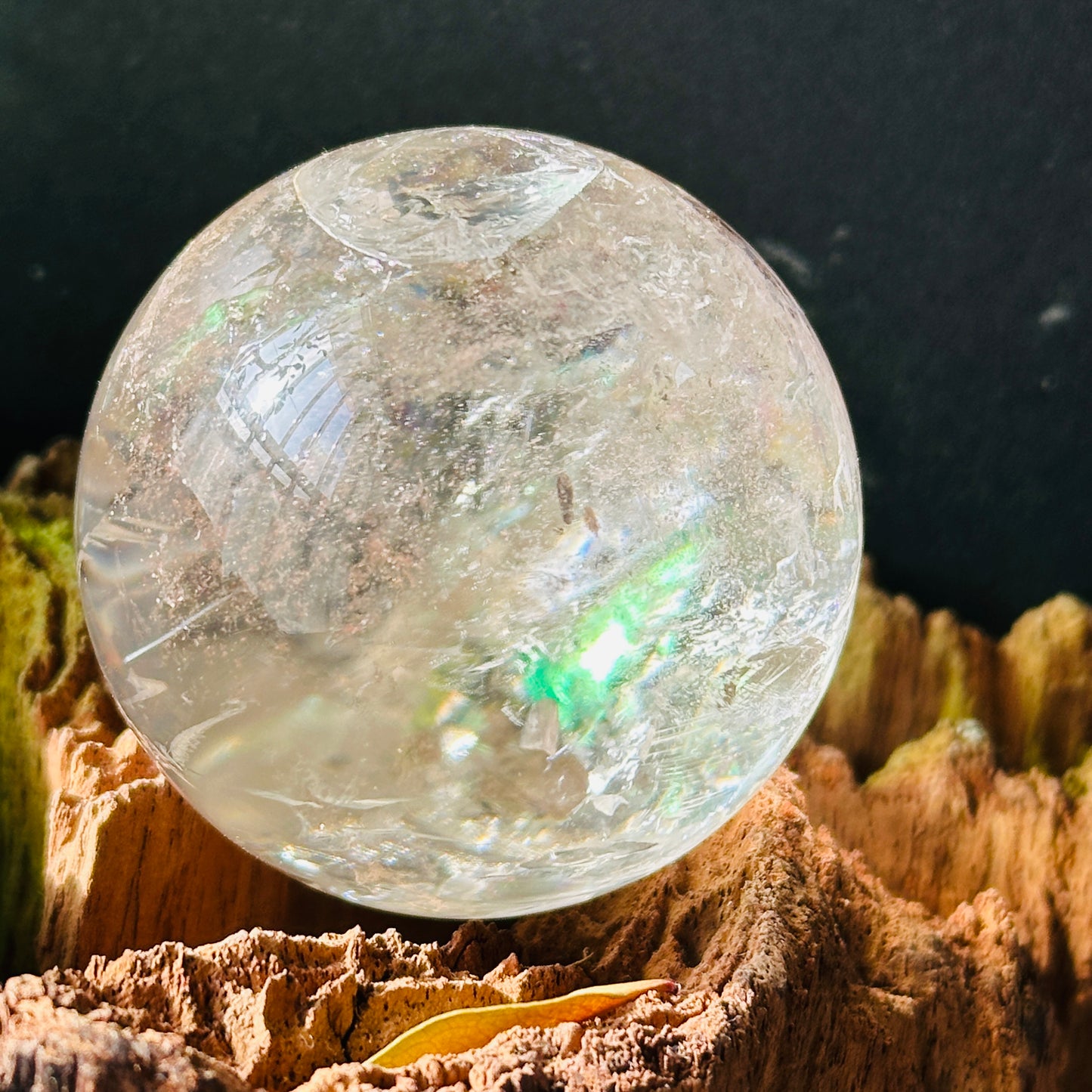 Pink Quartz Rainbow Sphere