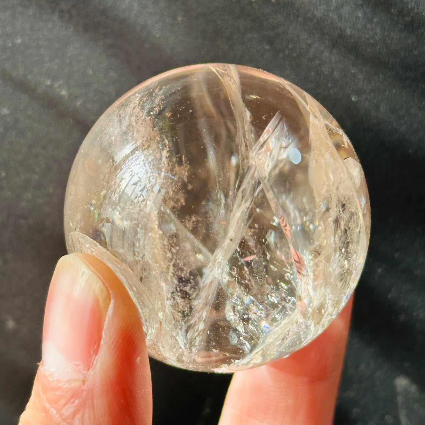 Pink Quartz Rainbow Sphere