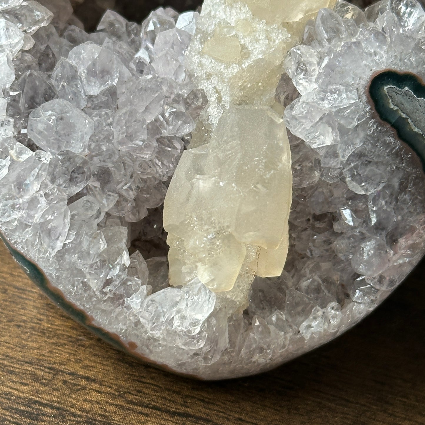 Natural Brazilian Amethyst with Calcite | Amethyst Calcite Crystal Specimen