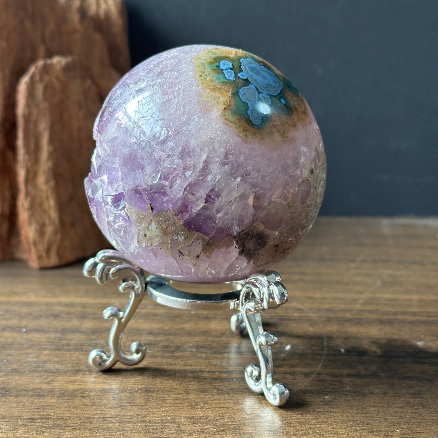 Natural Brazilian Amethyst Geode | Open Mouth Crystal Cluster for Home Decor