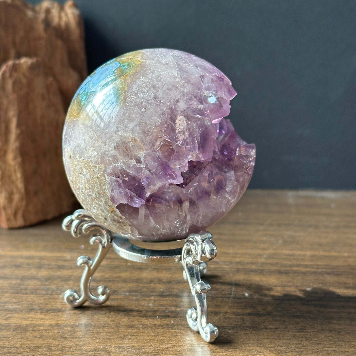 Natural Brazilian Amethyst Geode | Open Mouth Crystal Cluster for Home Decor
