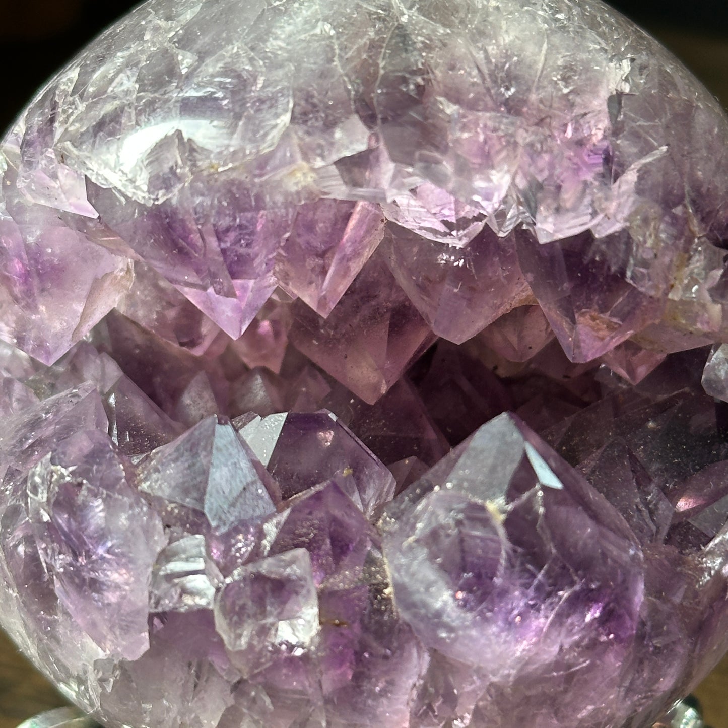 Natural Brazilian Amethyst Geode | Open Mouth Crystal Cluster for Home Decor