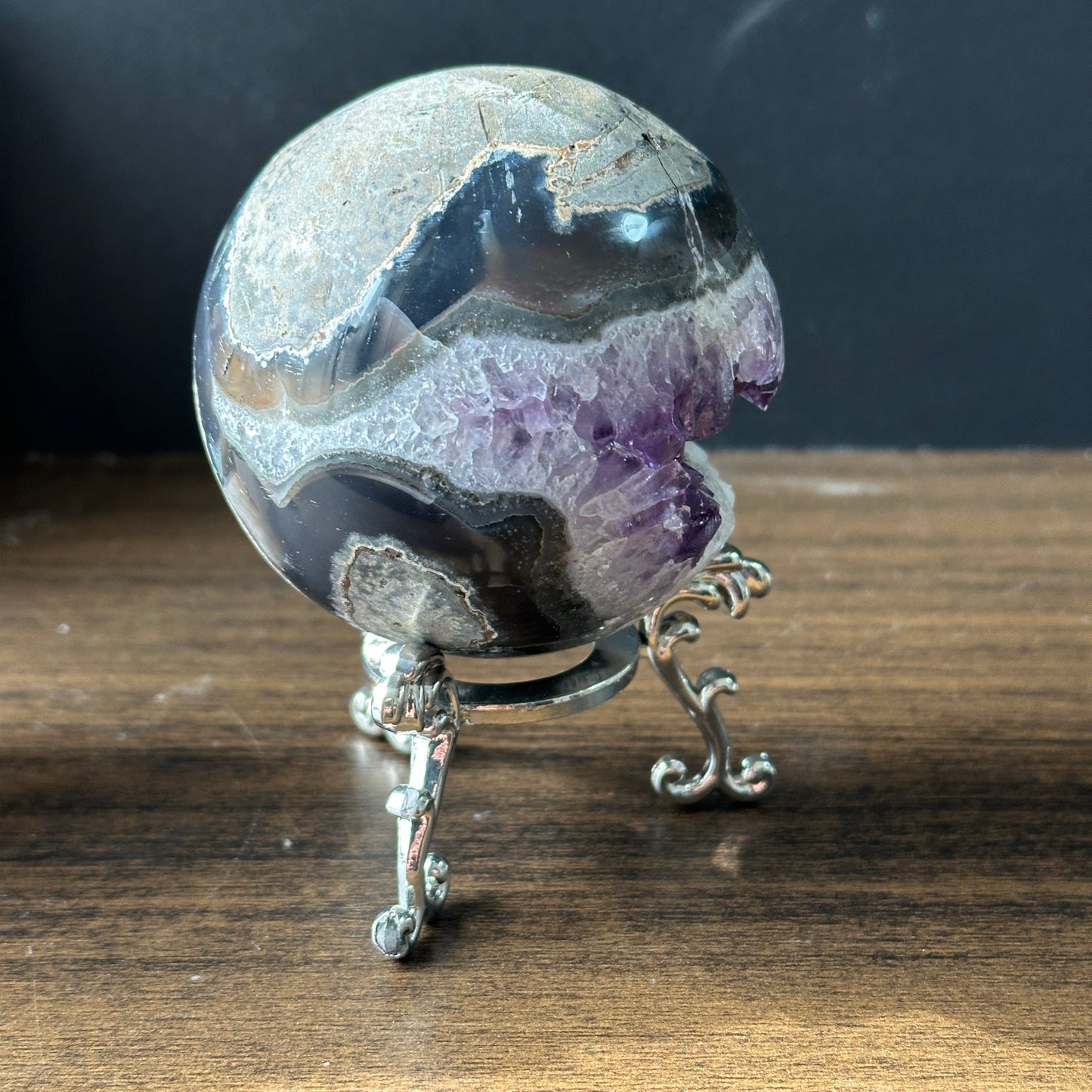 Natural Brazilian Amethyst Geode | Open Mouth Crystal Cluster for Home Decor
