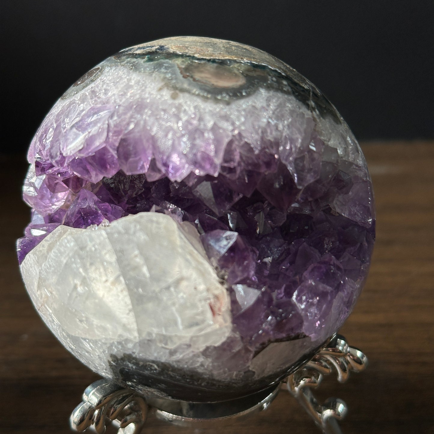 Natural Brazilian Amethyst Geode | Open Mouth Crystal Cluster for Home Decor