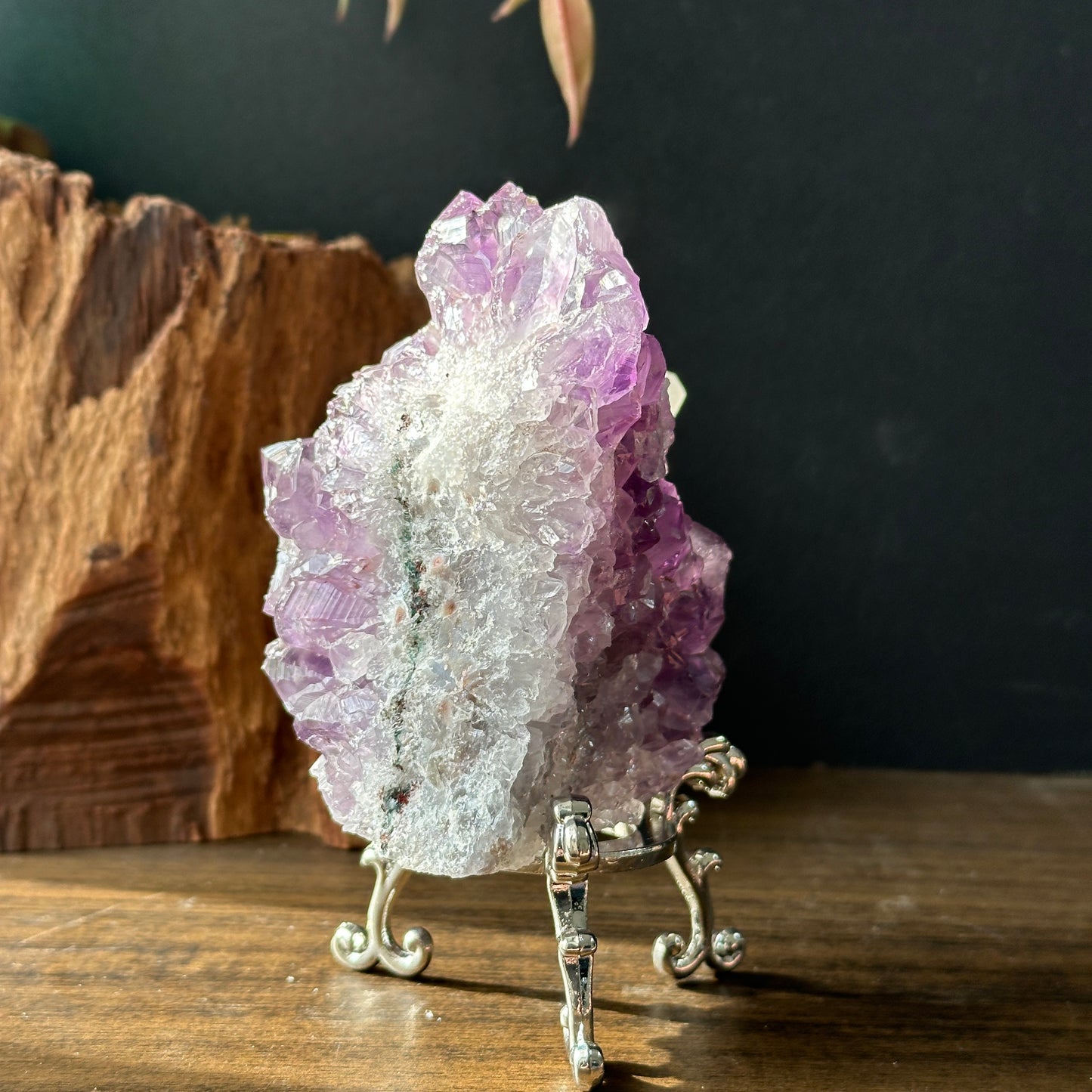 Uruguay Amethyst with Calcite Natural Specimen