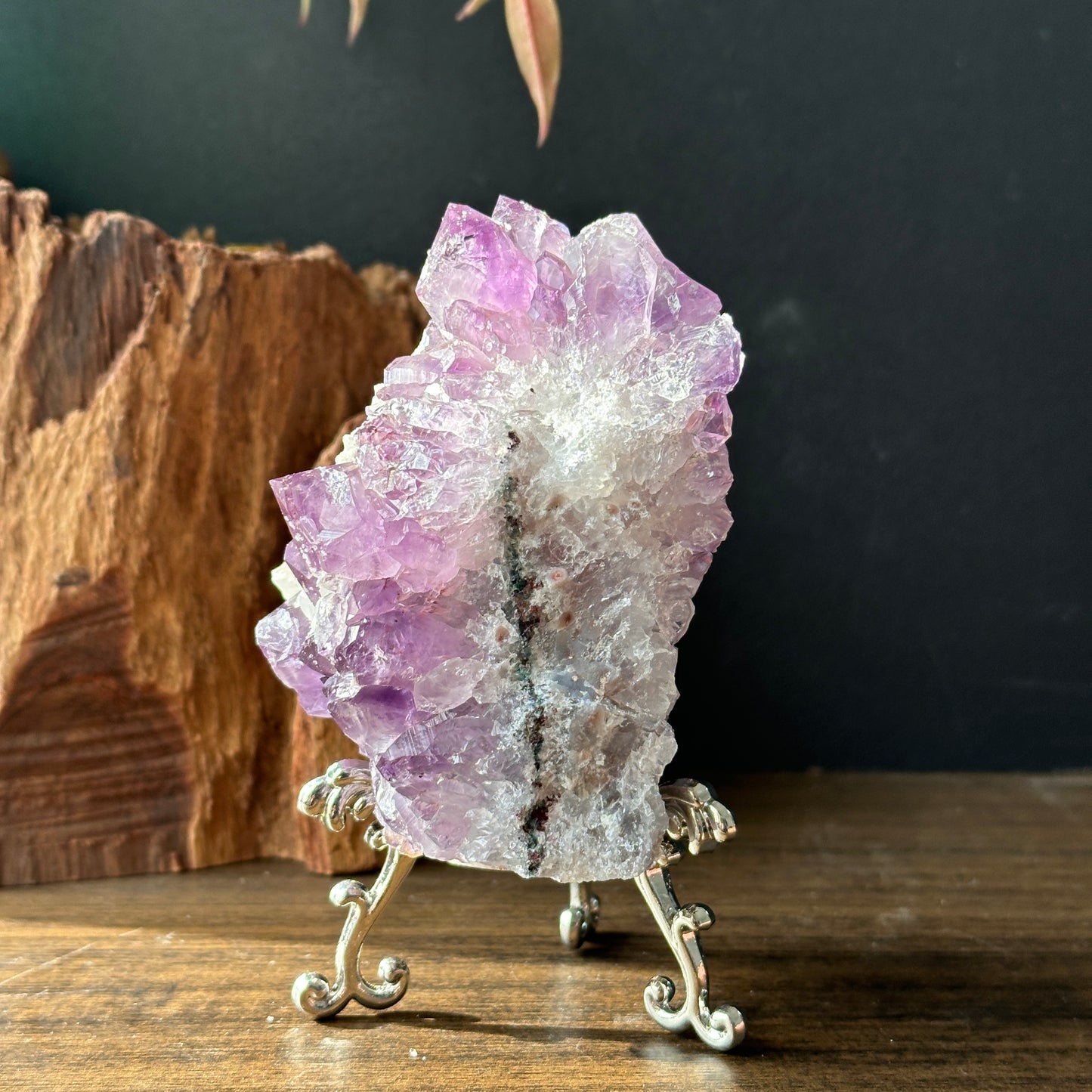 Uruguay Amethyst with Calcite Natural Specimen