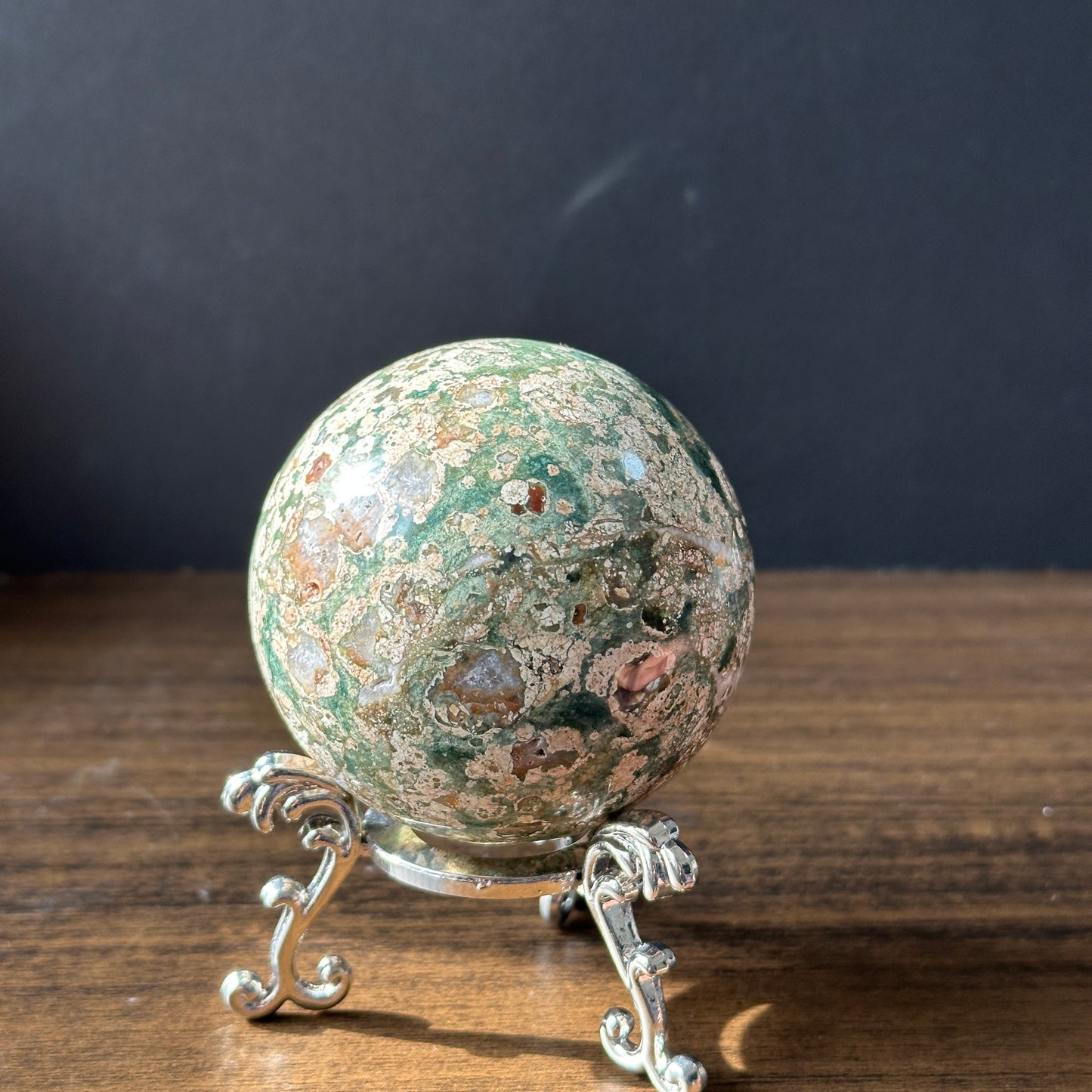Cherry Blossom Agate Sphere