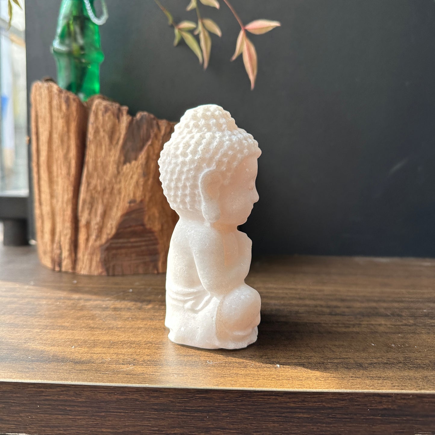 Natural Hetian White Jade Buddha Carving