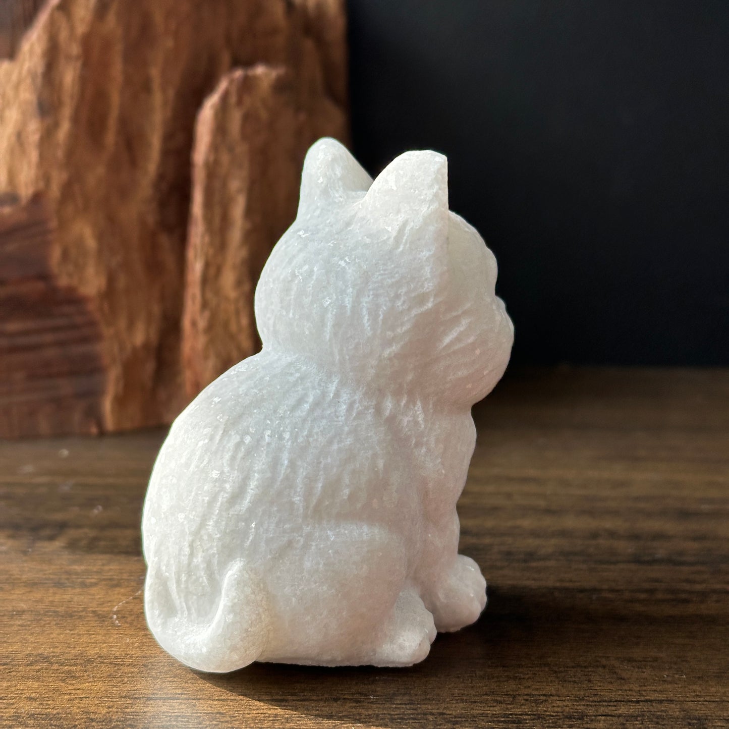 Natural  White Jade Dog Carving